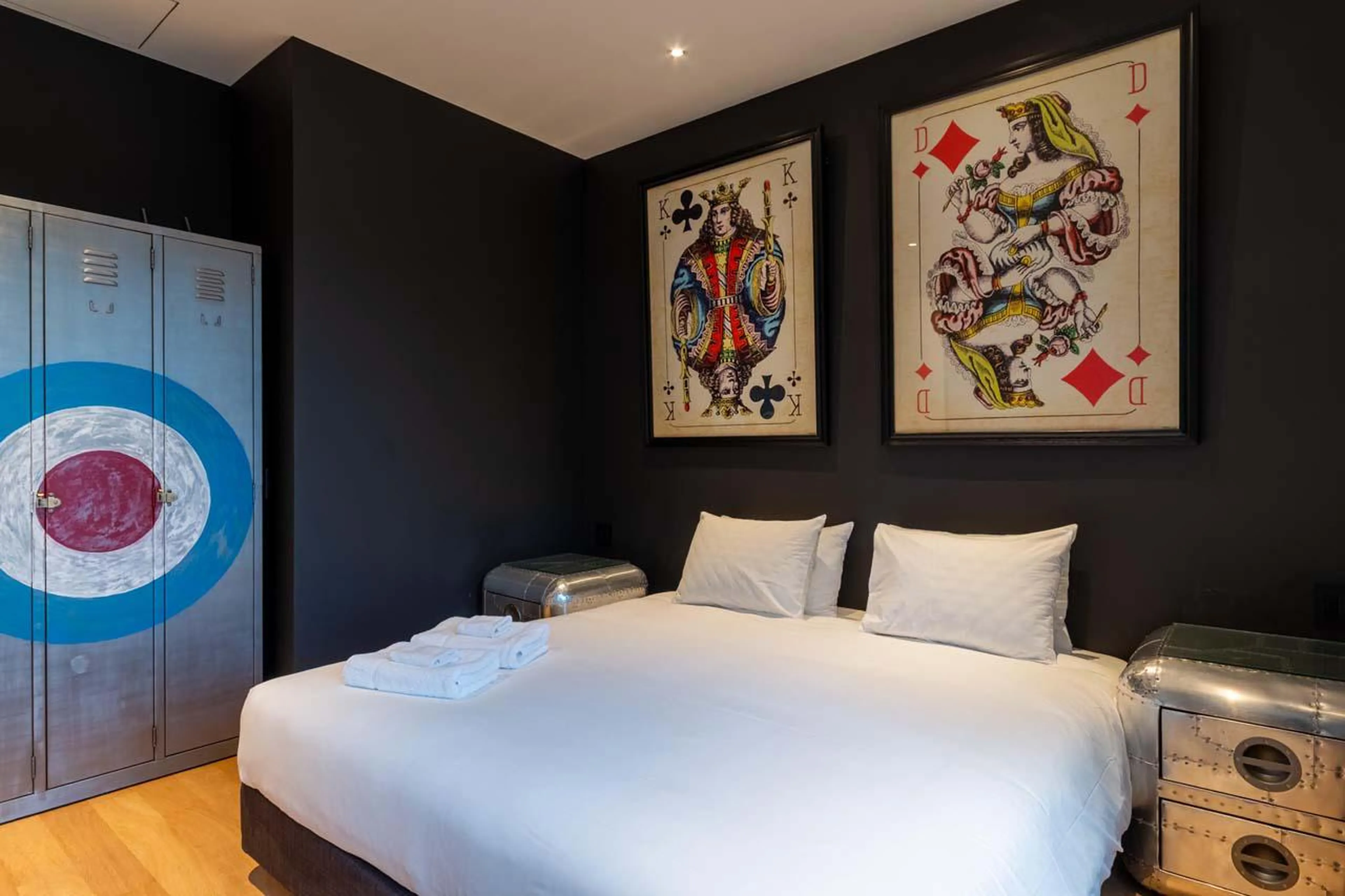 Master bedroom with ample storage space at Chalet Millesime in Niseko