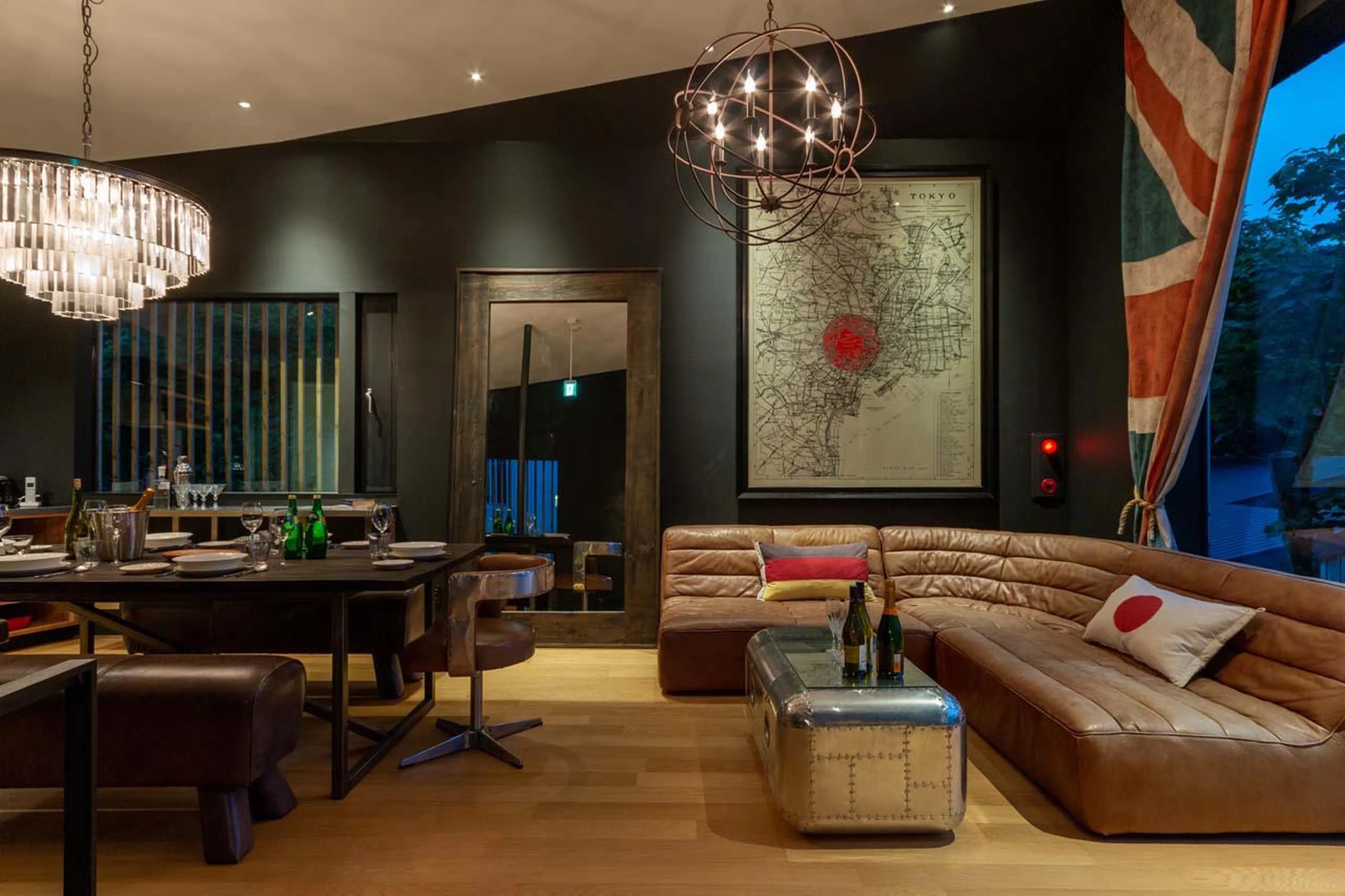 Cosy corner sofa at Chalet Millesime in Niseko