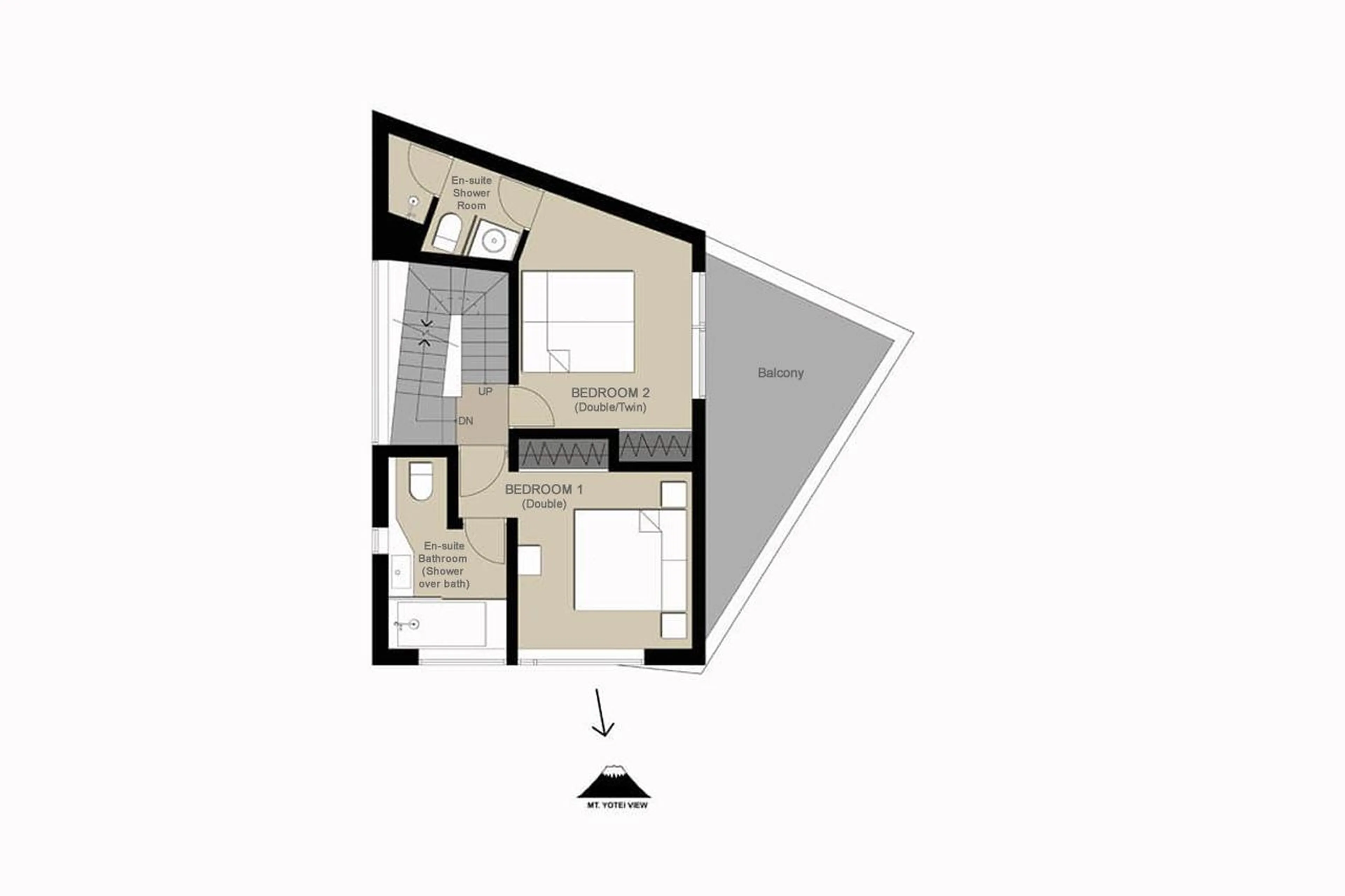 Level 1 floor plan of Chalet Millesime in Niseko