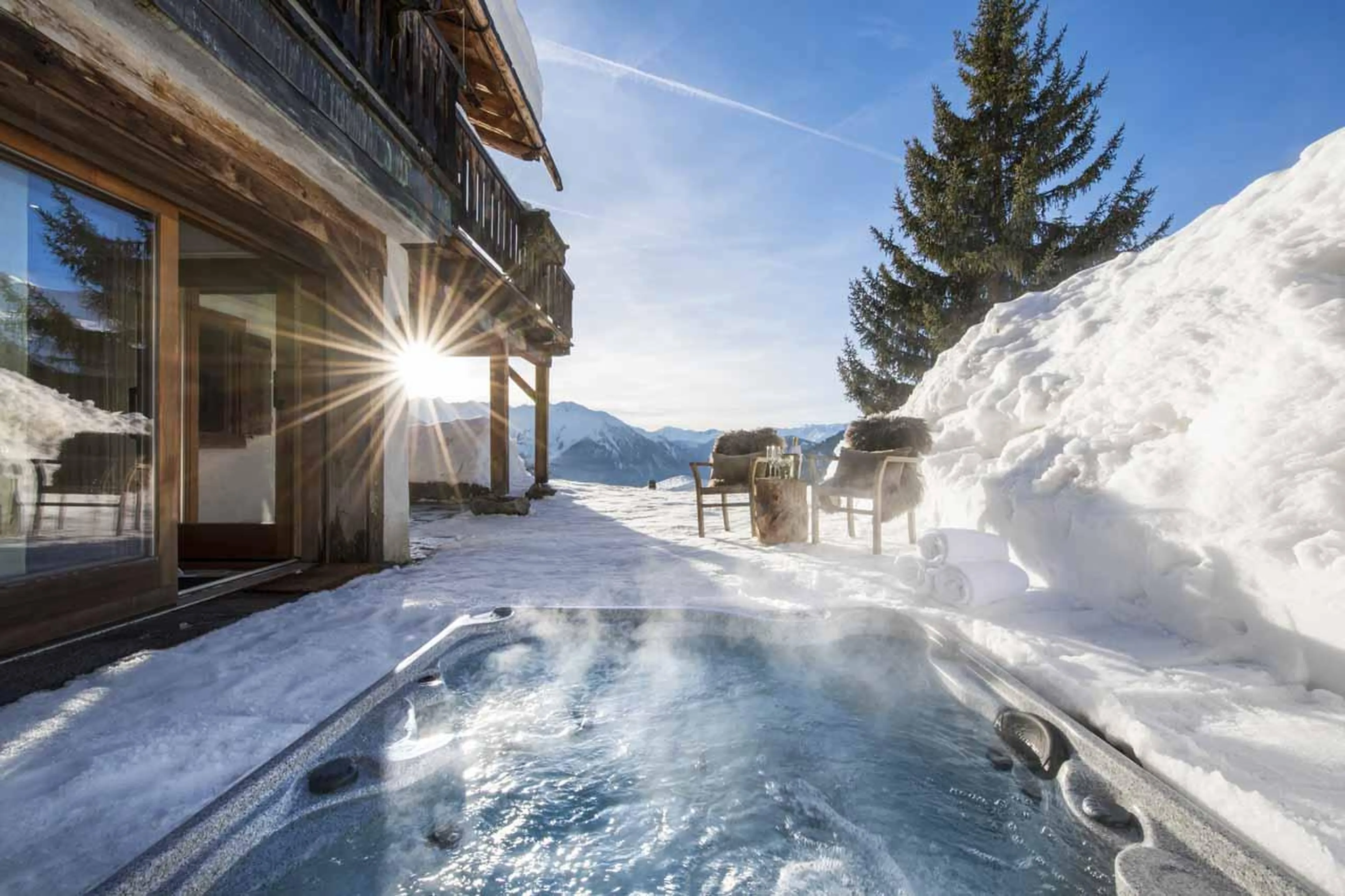 Hot tub in Chalet Milou in Verbier