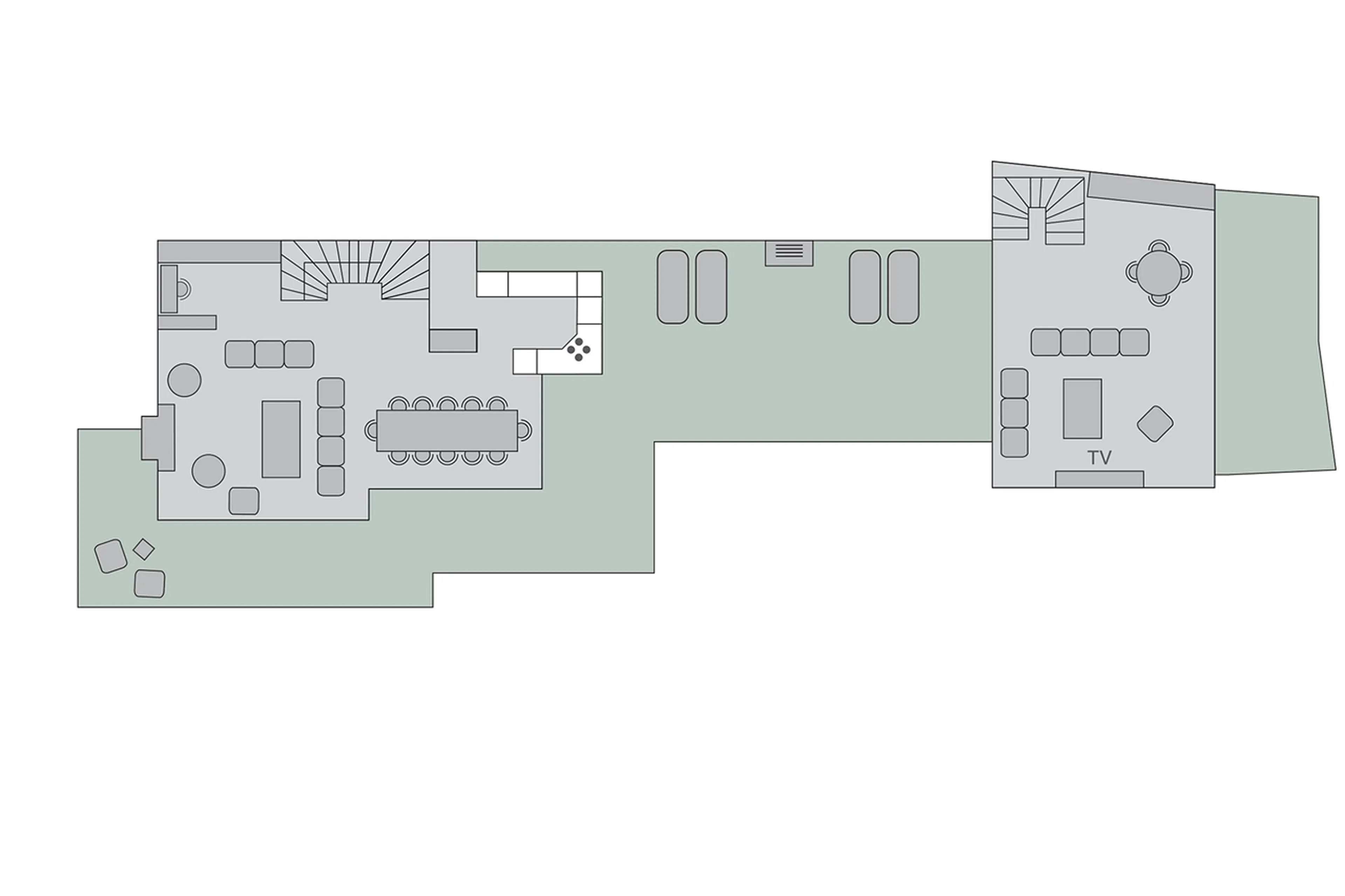 Level 1 floor plan of Chalet Milou in Verbier