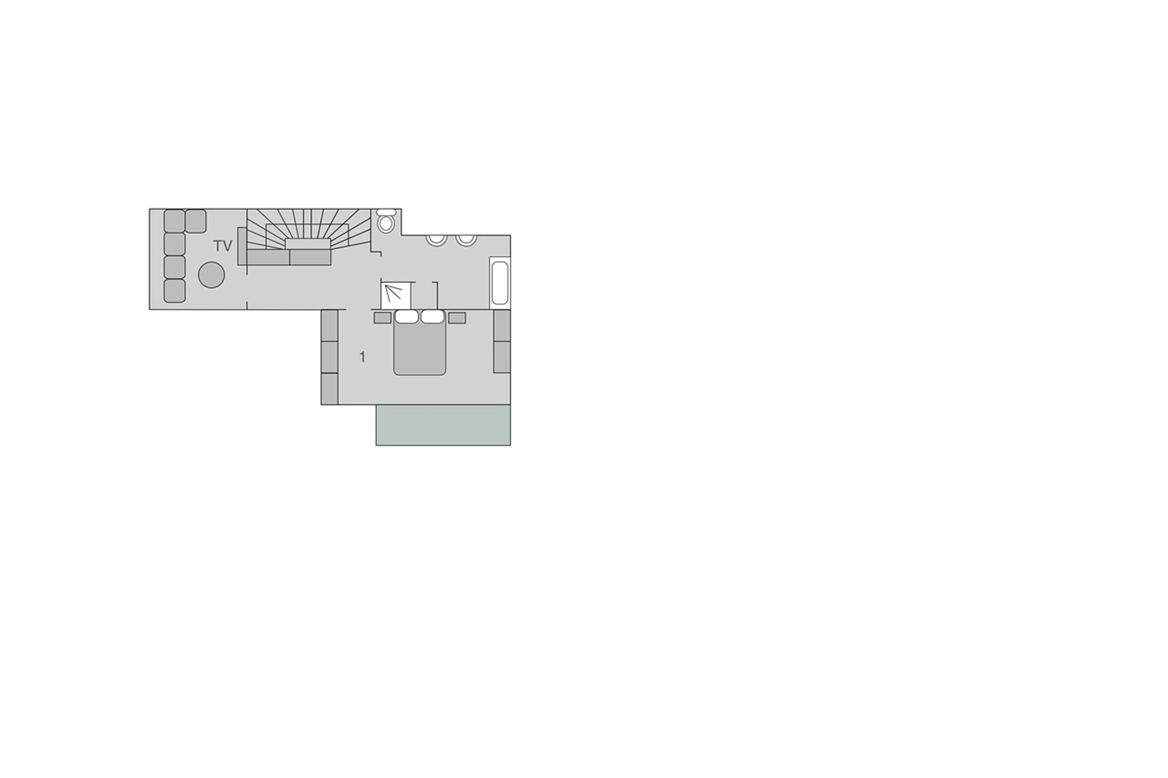 Level 2 floor plan of Chalet Milou in Verbier