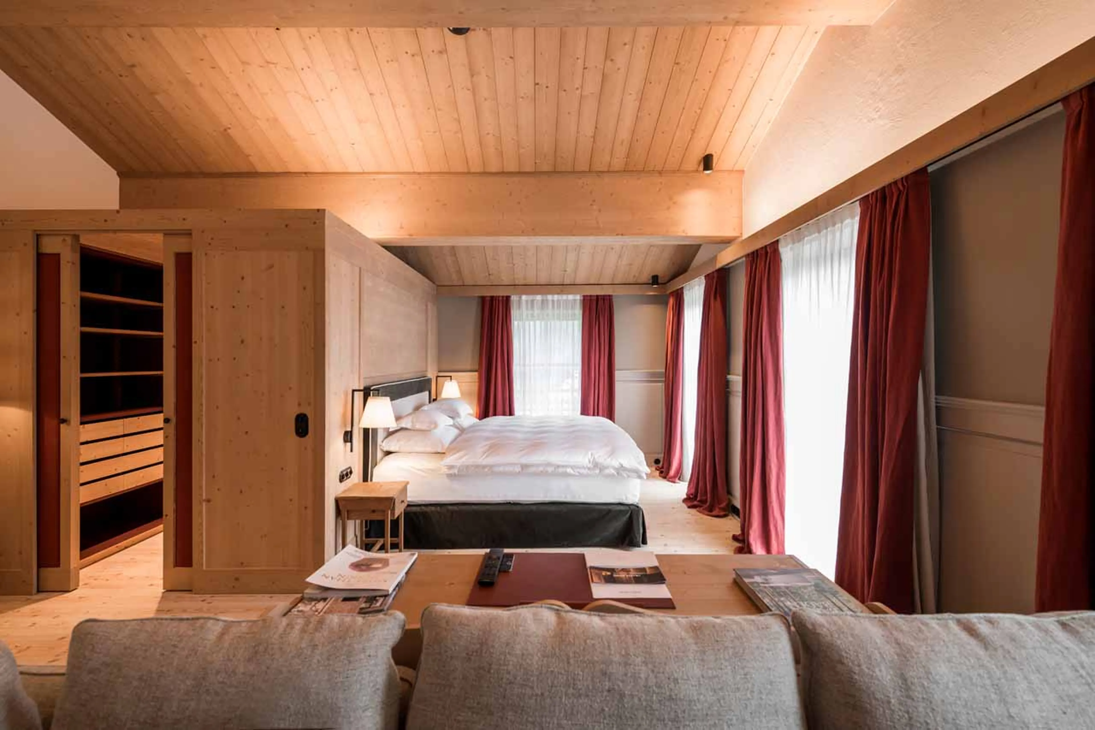 Bedroom one at Chalet Mimi in Oberlech