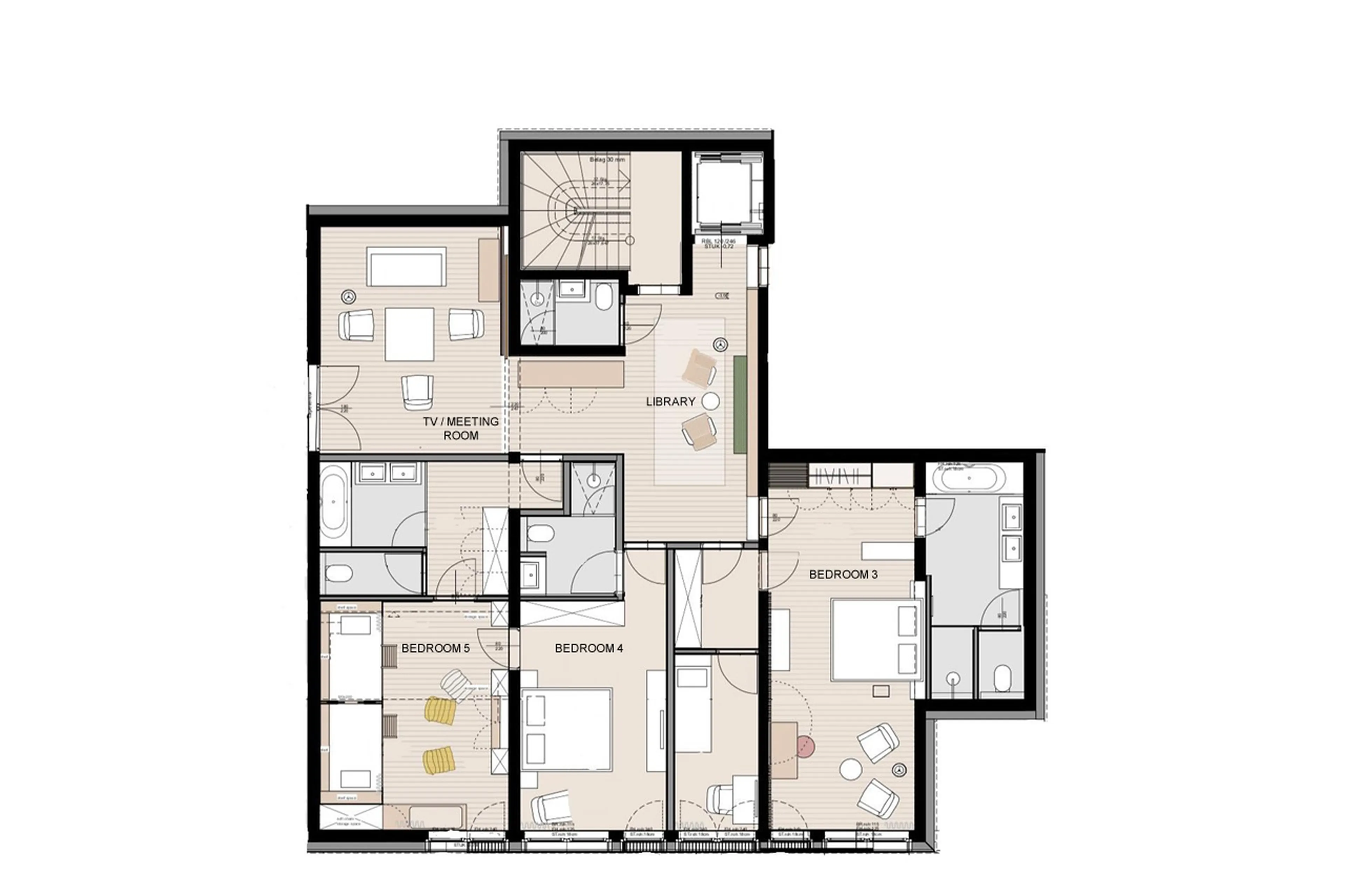 Level 0 floor plan of Chalet Mimi in Lech