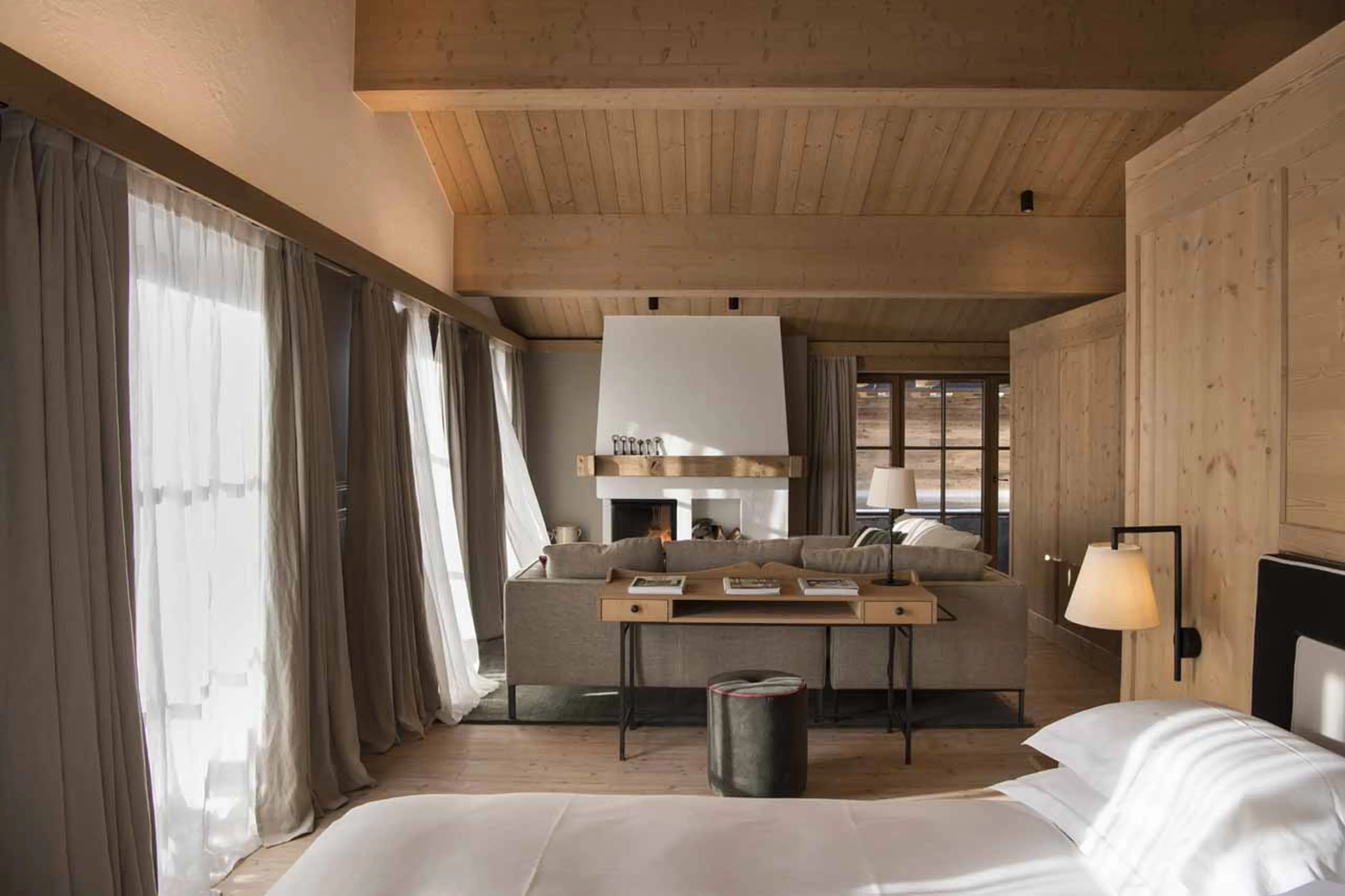 Bedroom one at Chalet Mimi in Oberlech