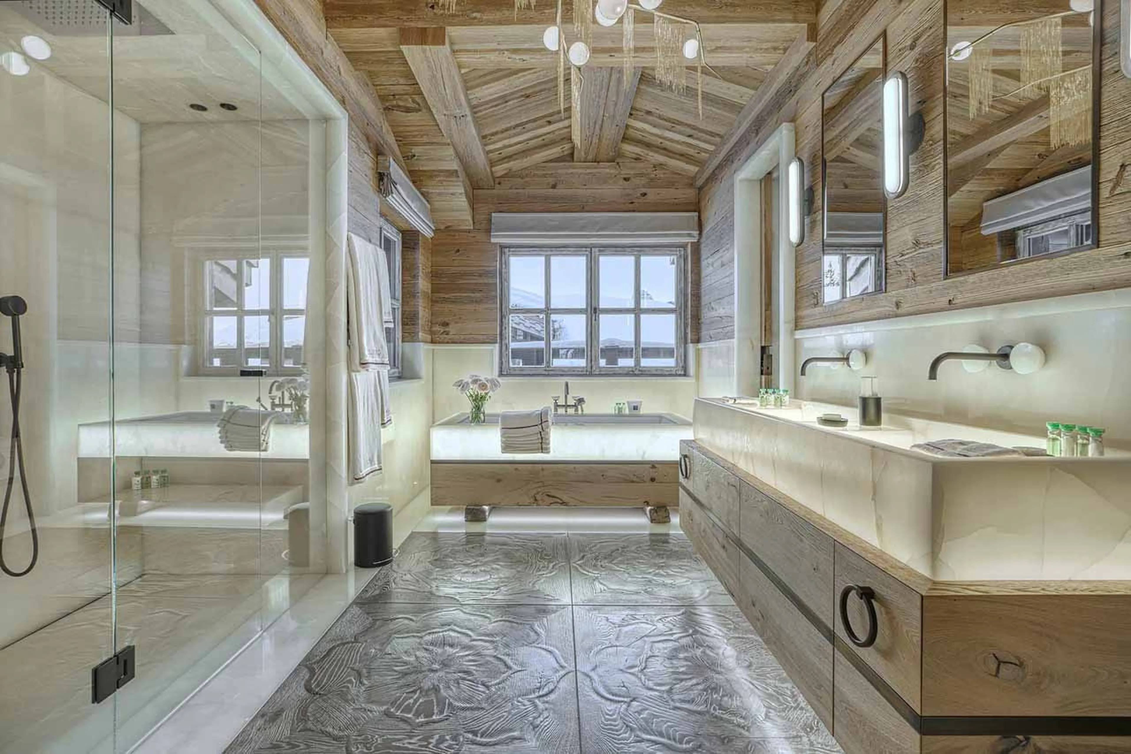Bathroom one at  Chalet Monet in Courchevel 1850