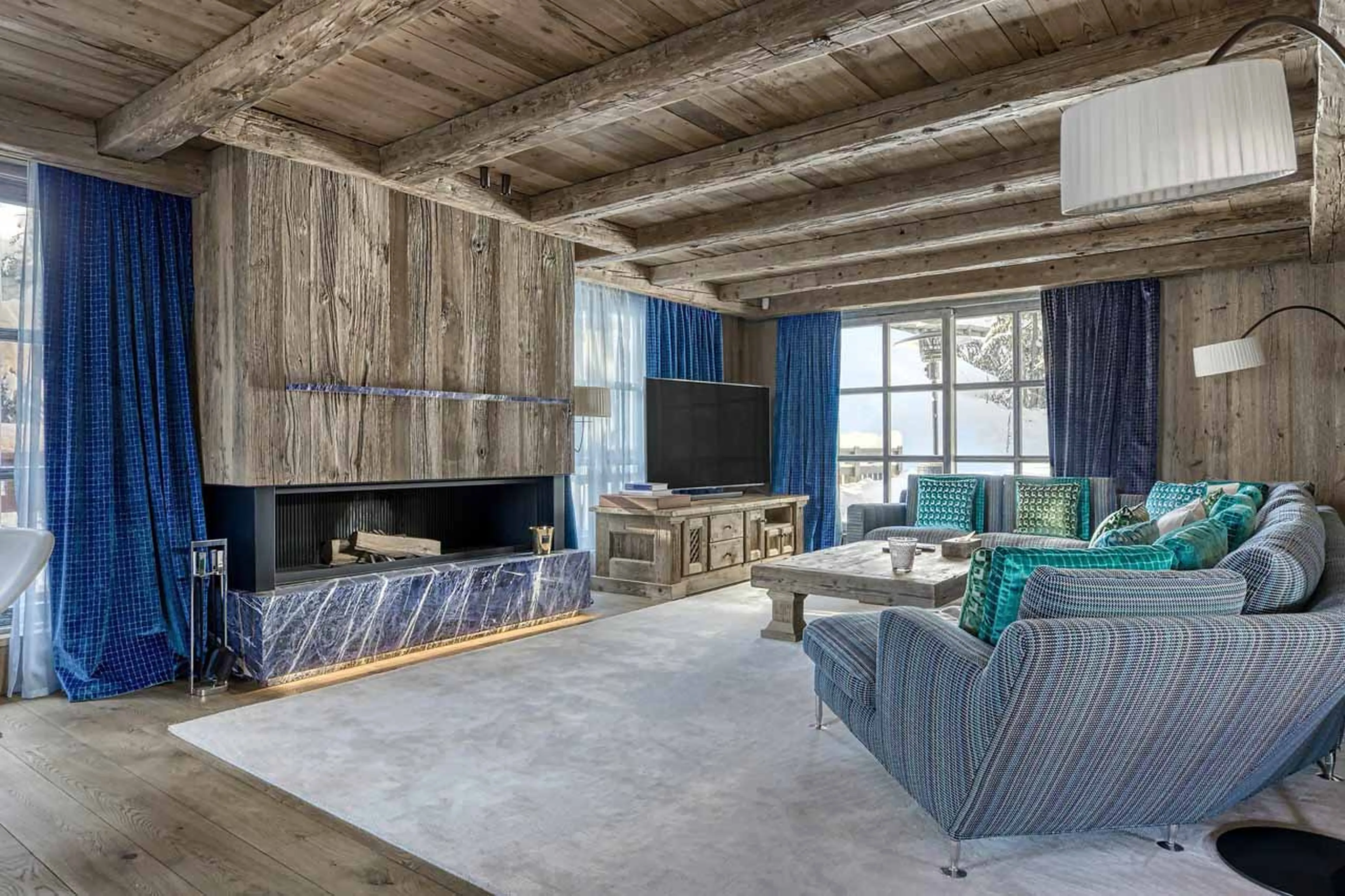 Spacious living area at  Chalet Monet in Courchevel 1850