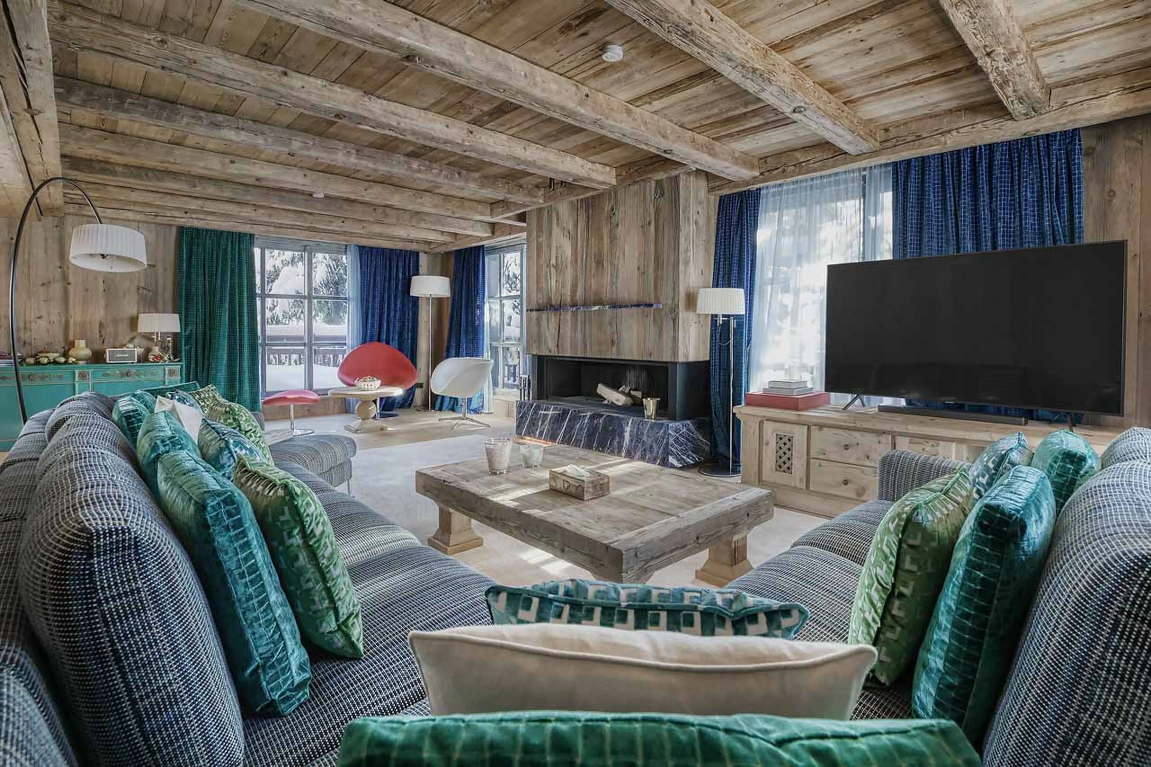 Living room at  Chalet Monet in Courchevel 1850
