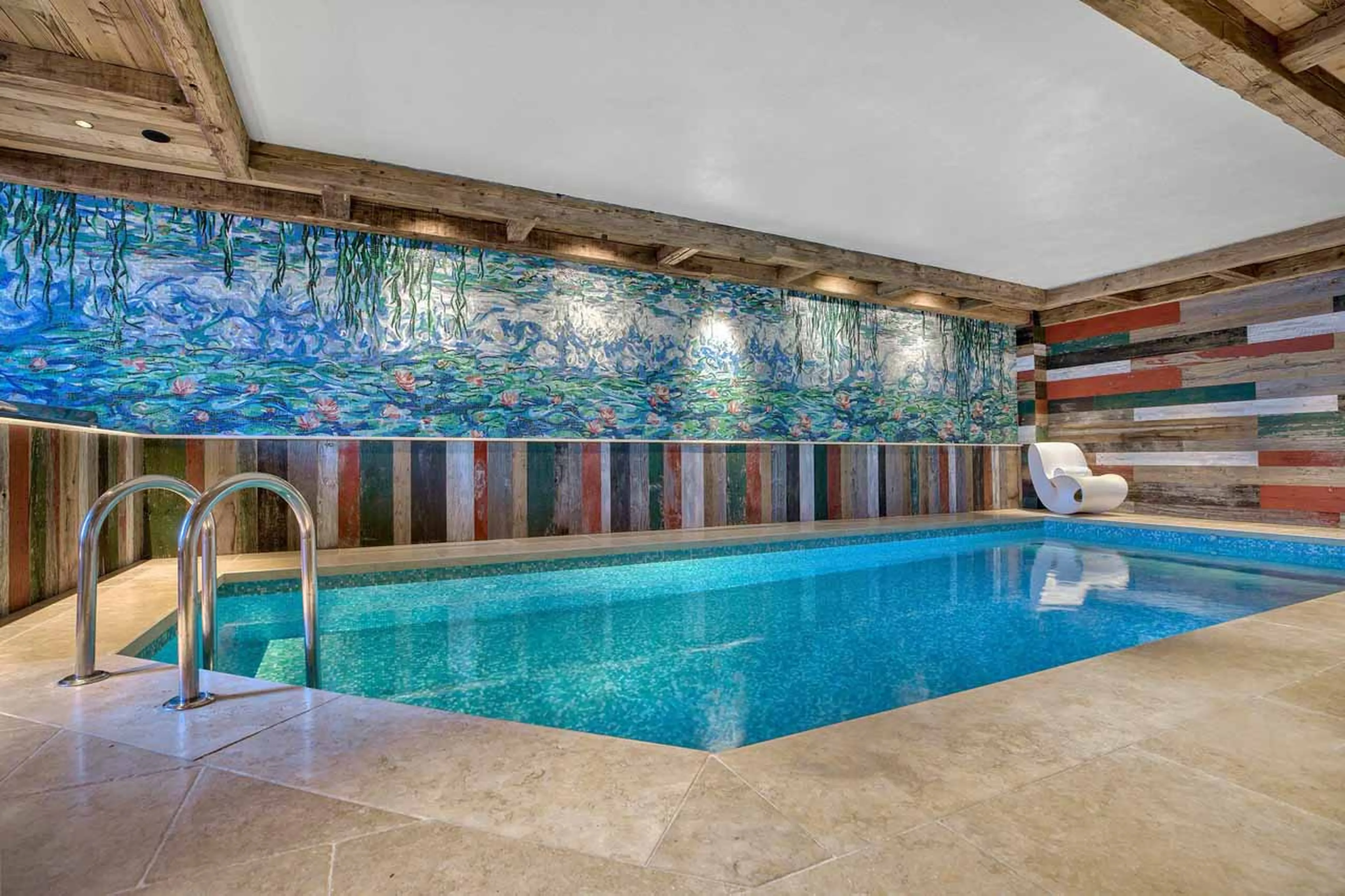 Swimming pool at  Chalet Monet in Courchevel 1850