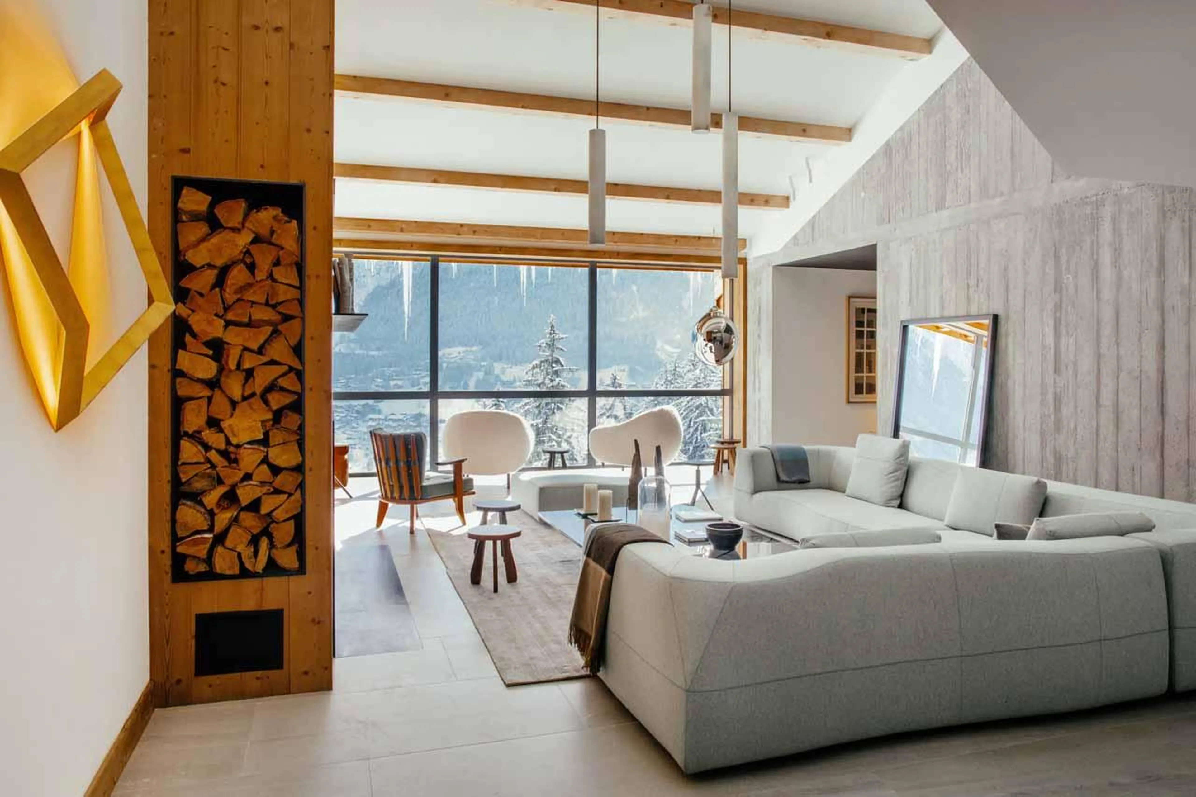 Living area at Le Chalet Mont Blanc in Chamonix