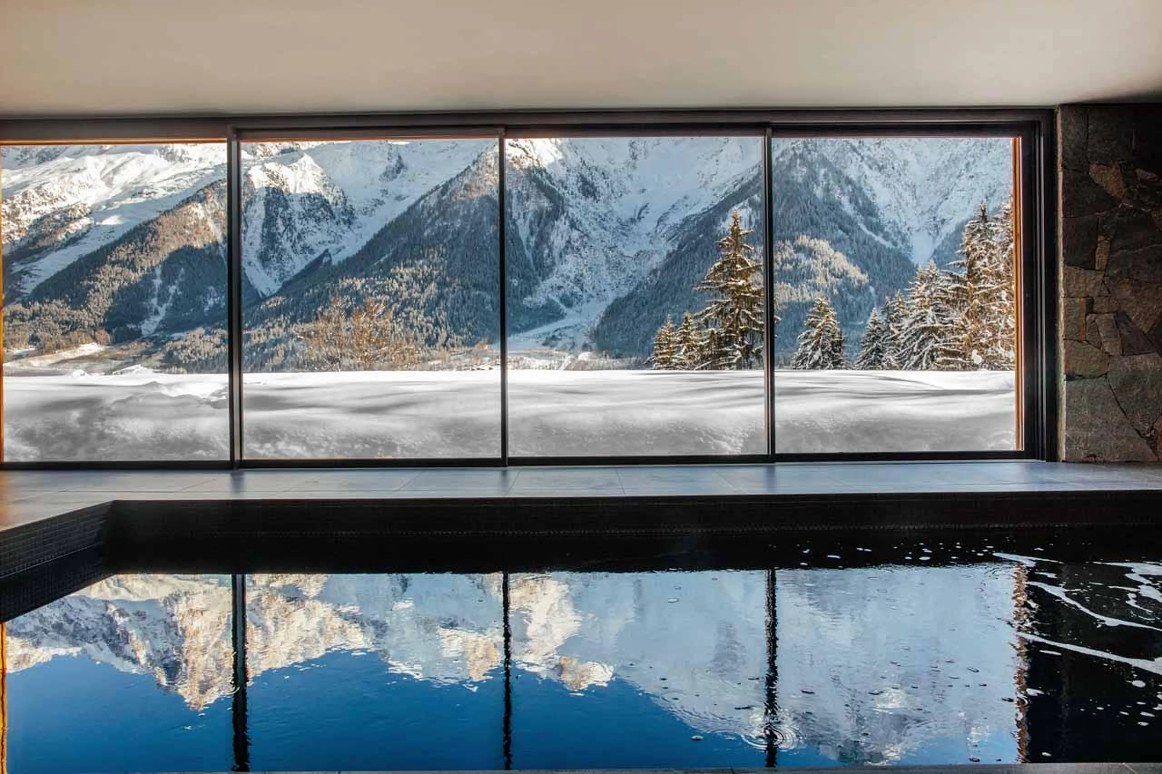 Swimming pool at Le Chalet Mont Blanc in Chamonix