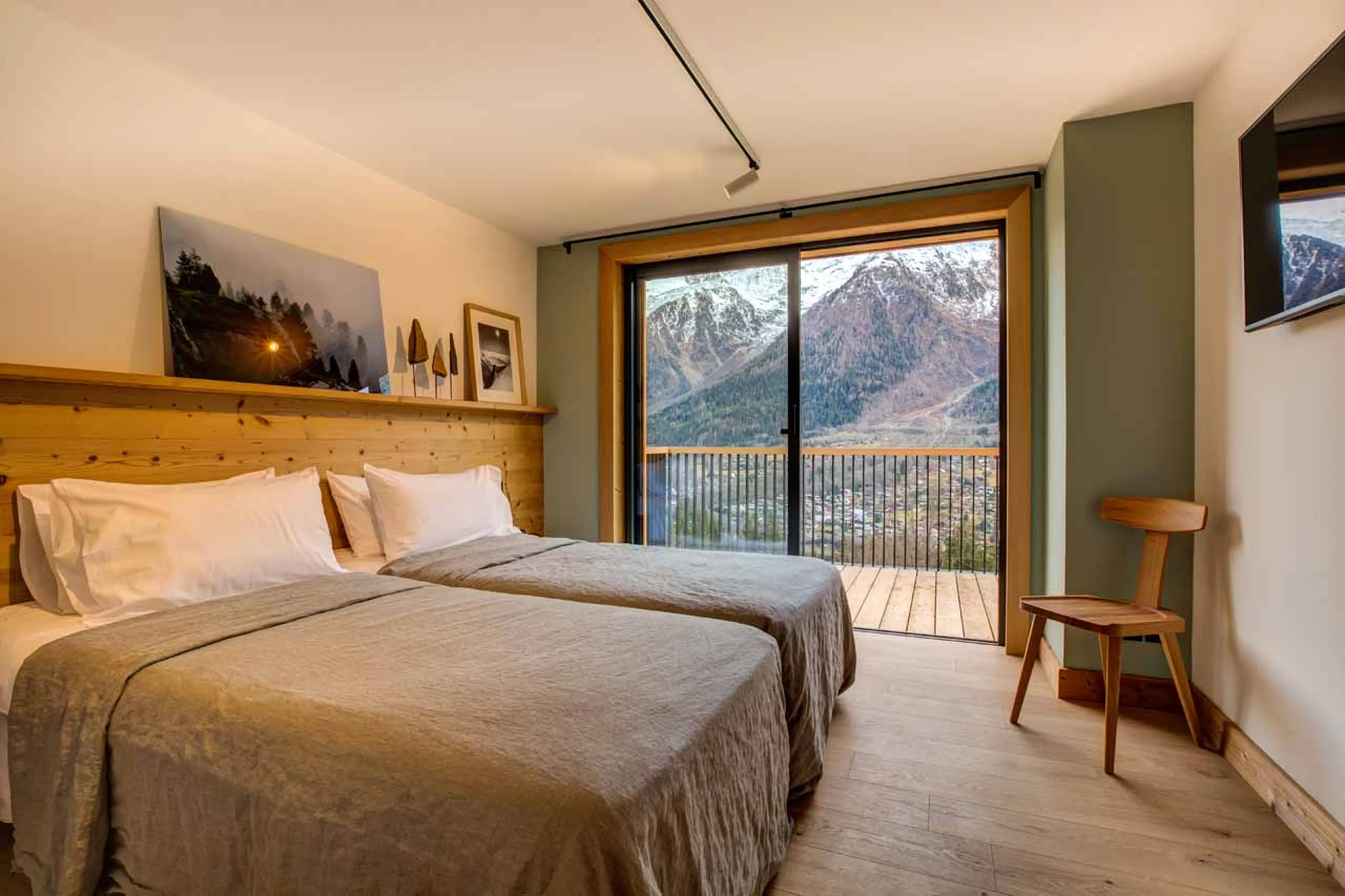 Bedroom six at Le Chalet Mont Blanc in Chamonix