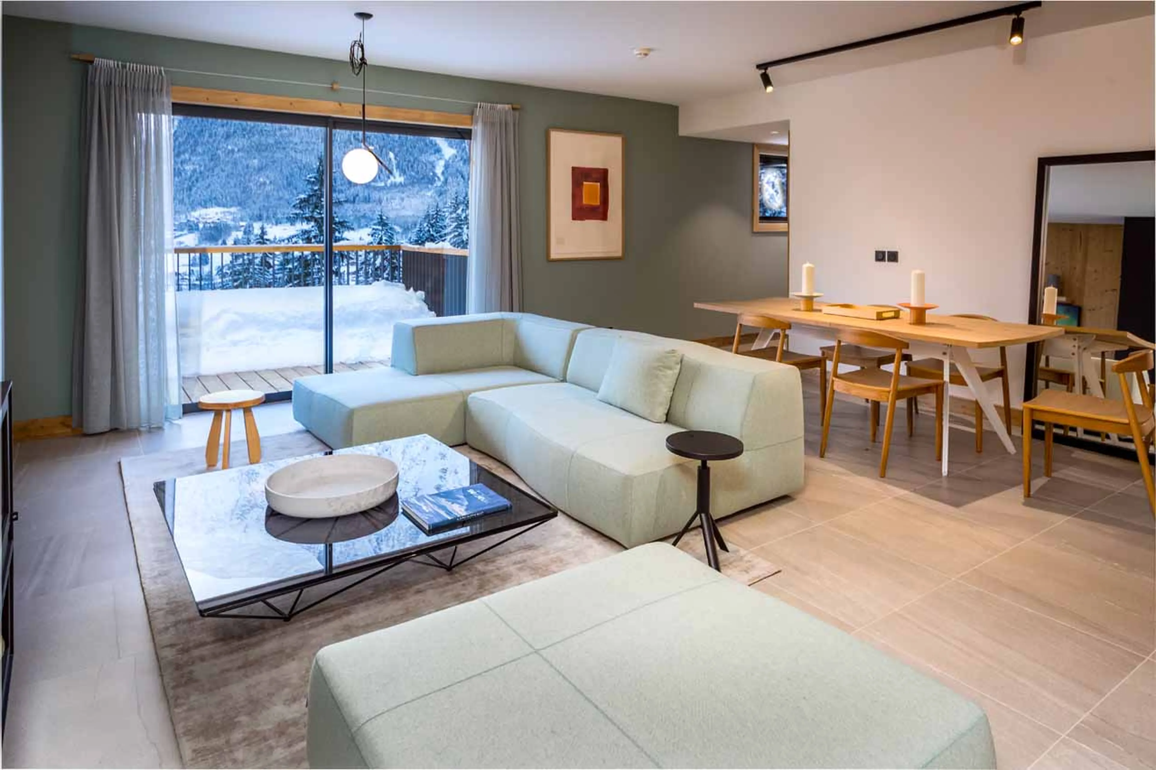Second floor living room at Le Chalet Mont Blanc in Chamonix