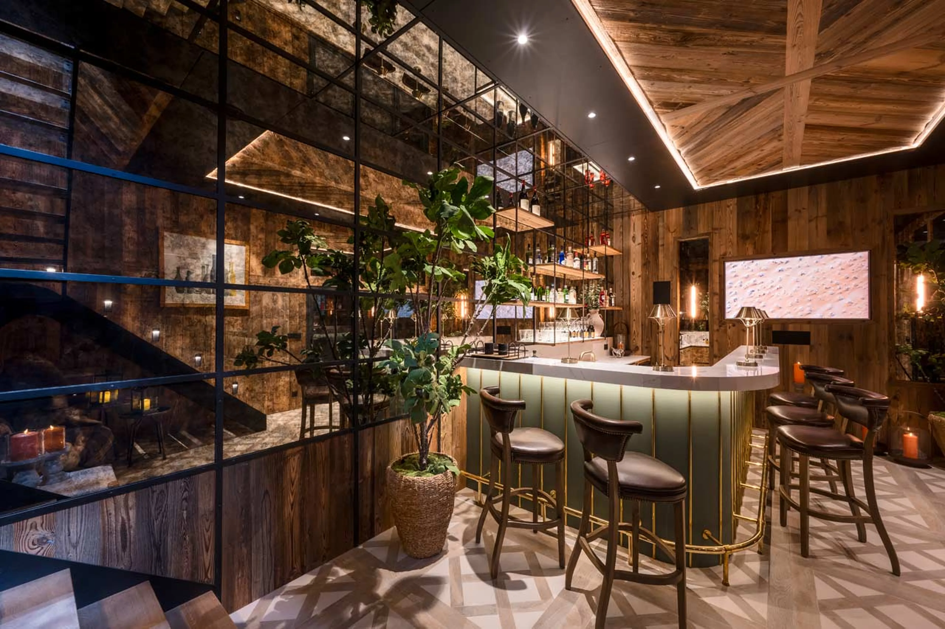 Cocktail bar at Chalet Mont Des Anges in Morzine