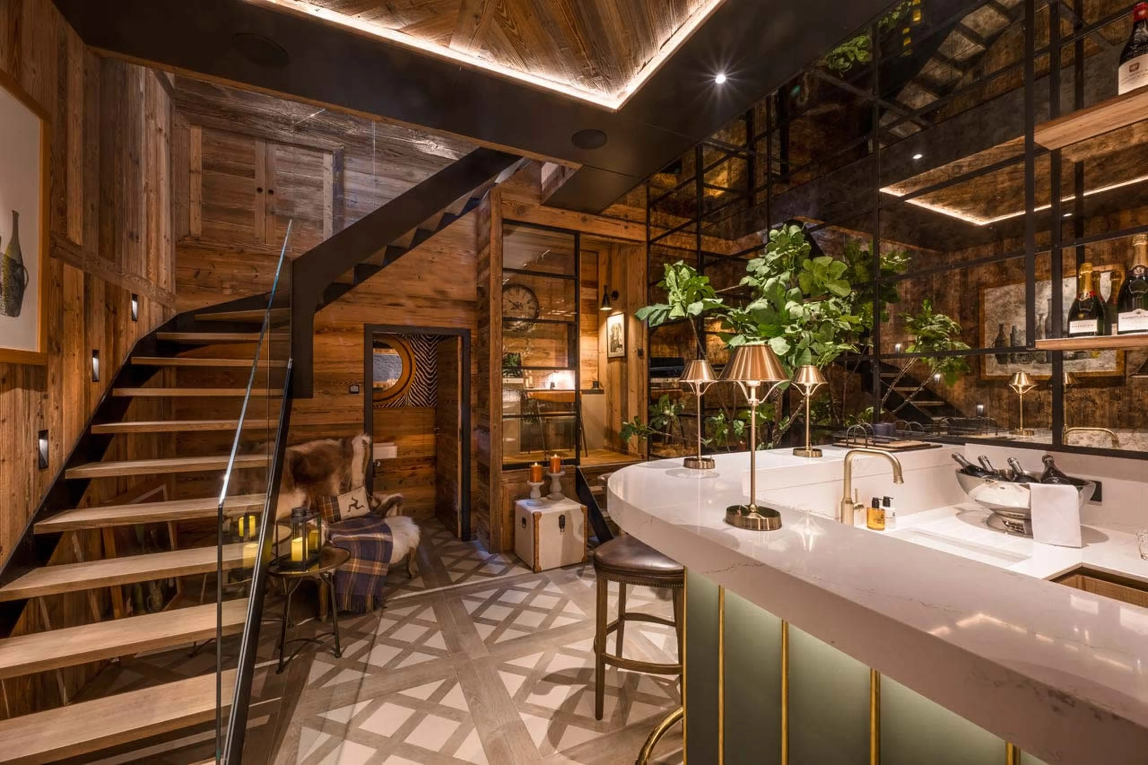 Bar area at Chalet Mont Des Anges in Morzine