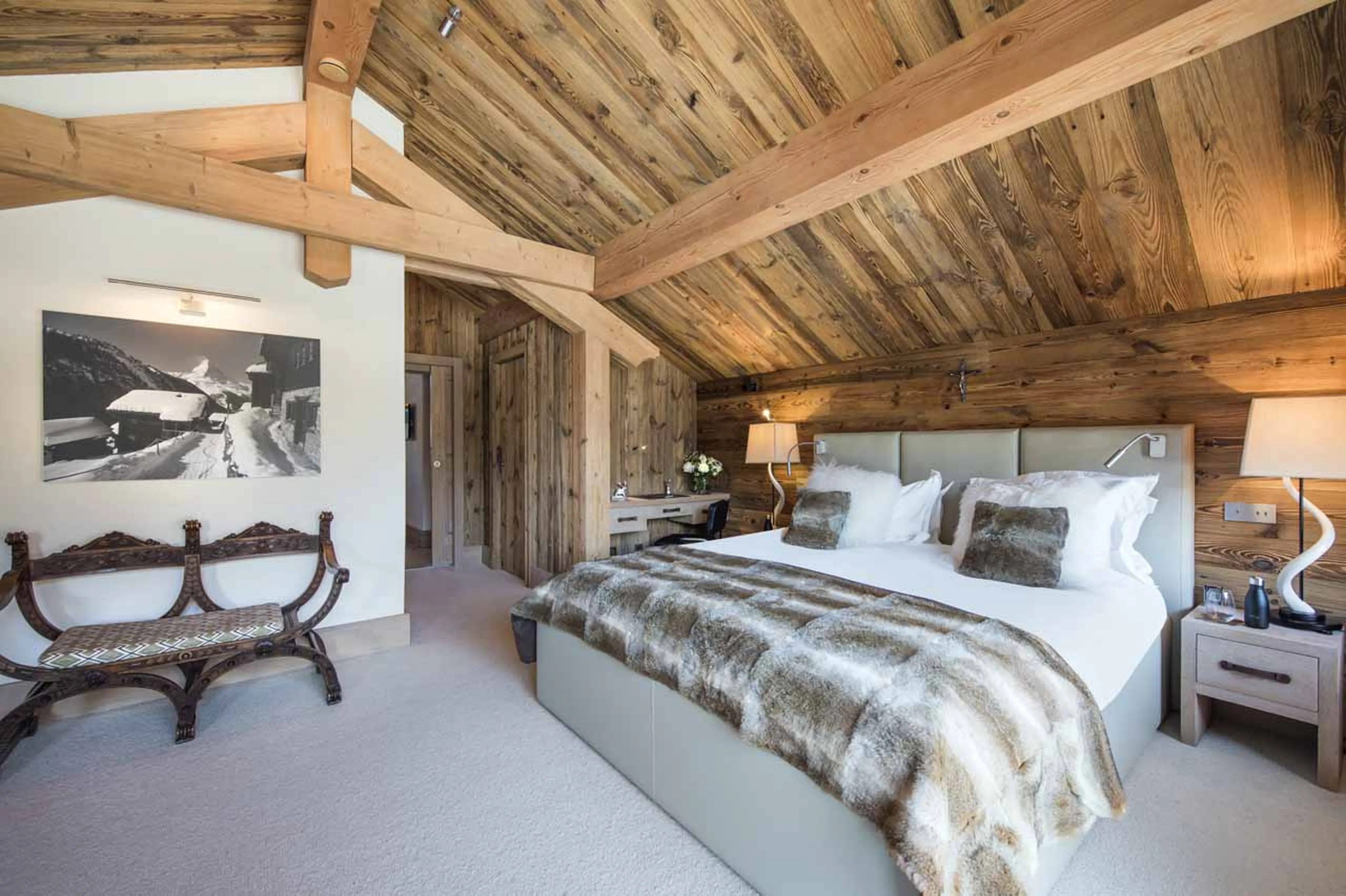 Bedroom one at Chalet Mont Tremblant in Meribel
