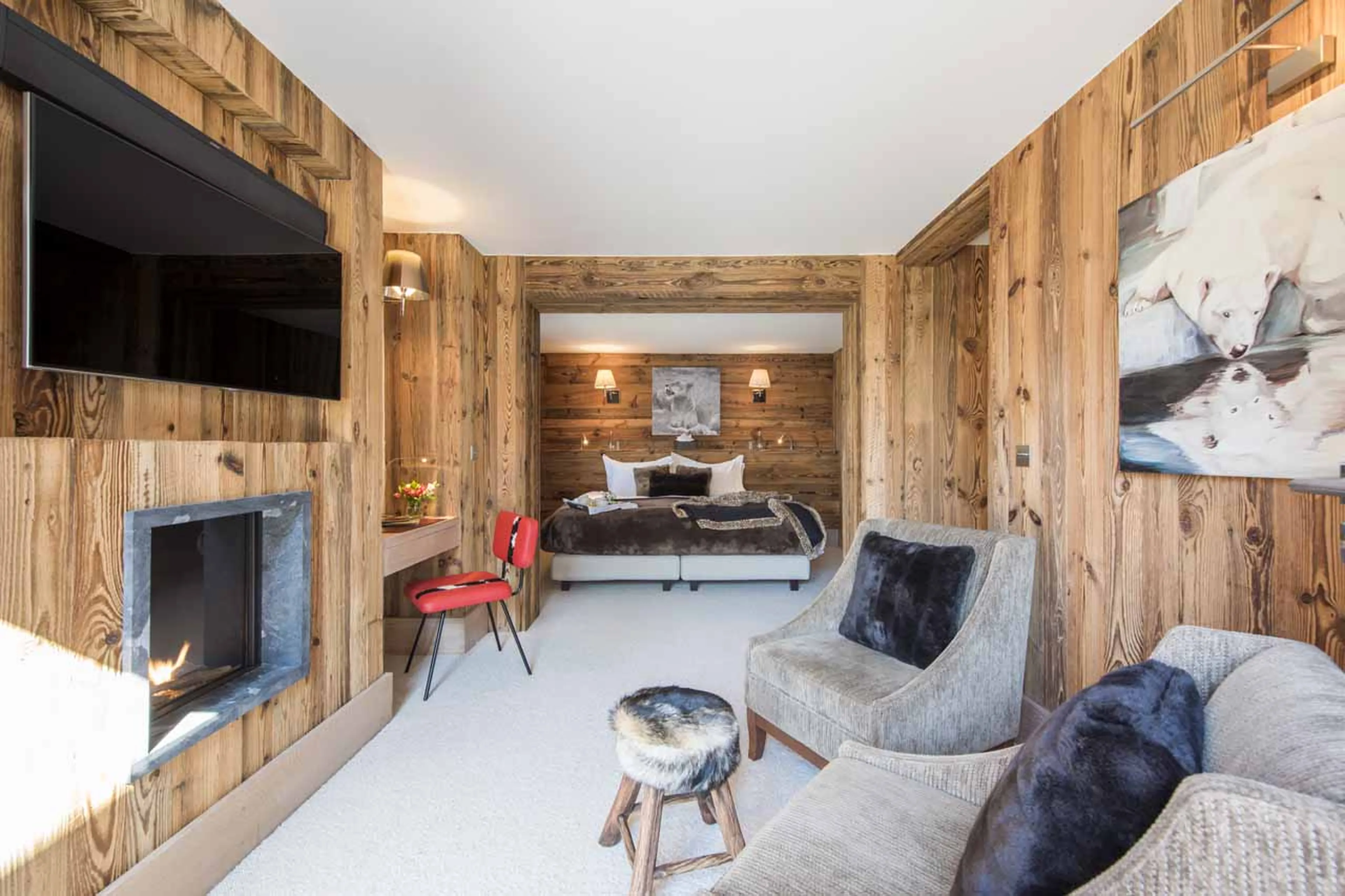 Bedroom six at Chalet Mont Tremblant in Meribel