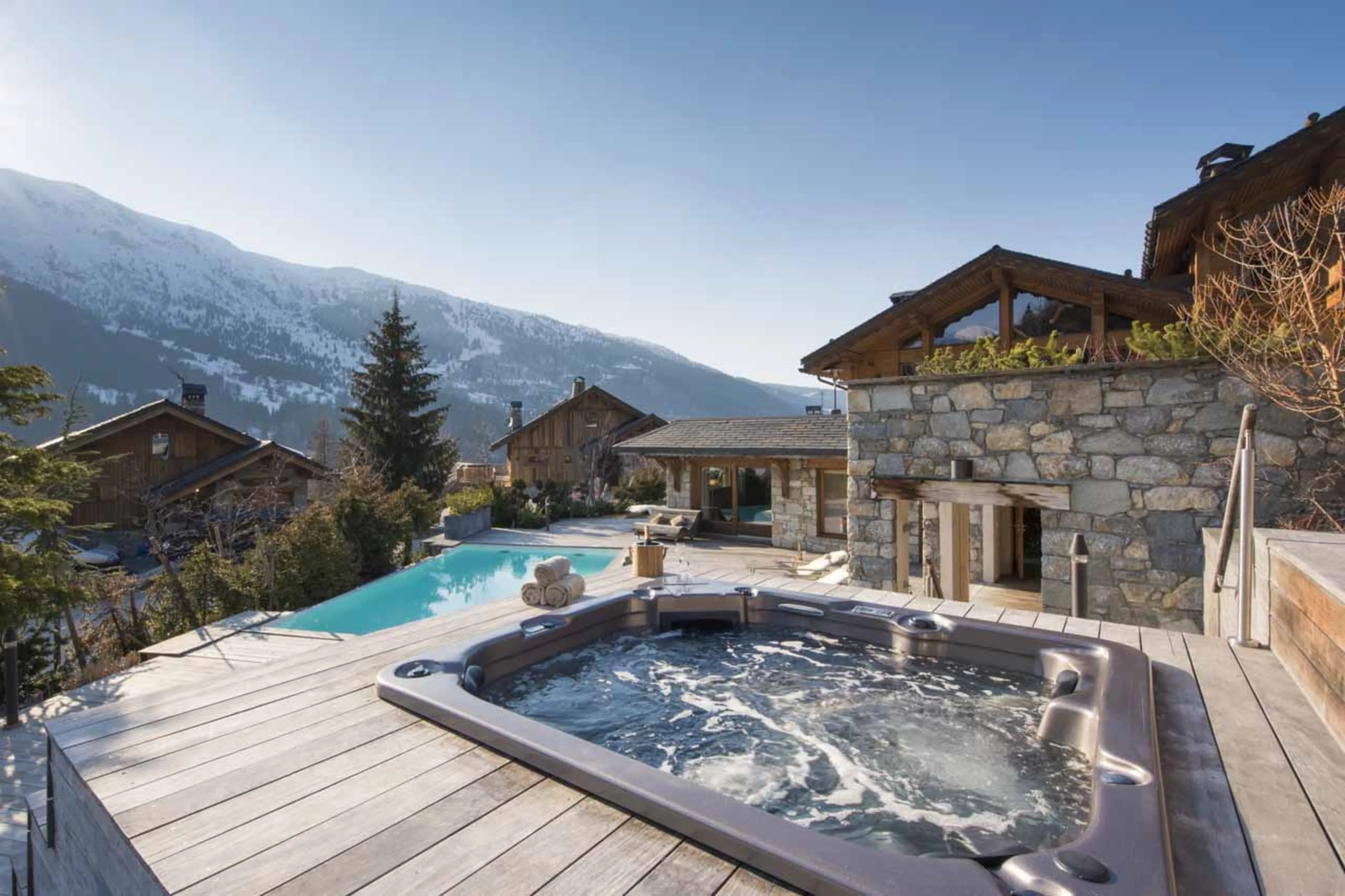 Hot tub at Chalet Mont Tremblant in Meribel