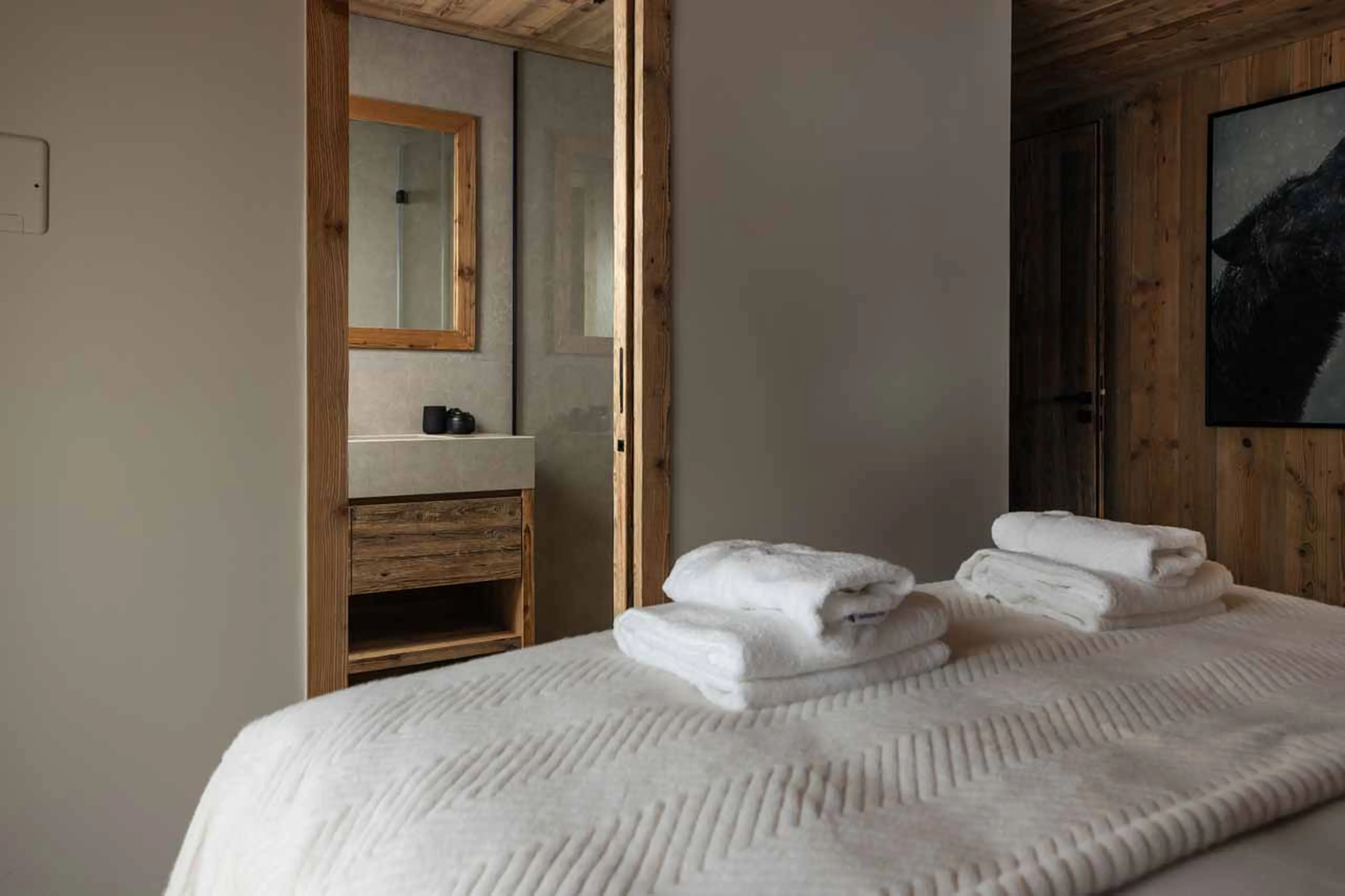 Bedroom 1 en-suite of Chalet Montana in St Martin de Belleville