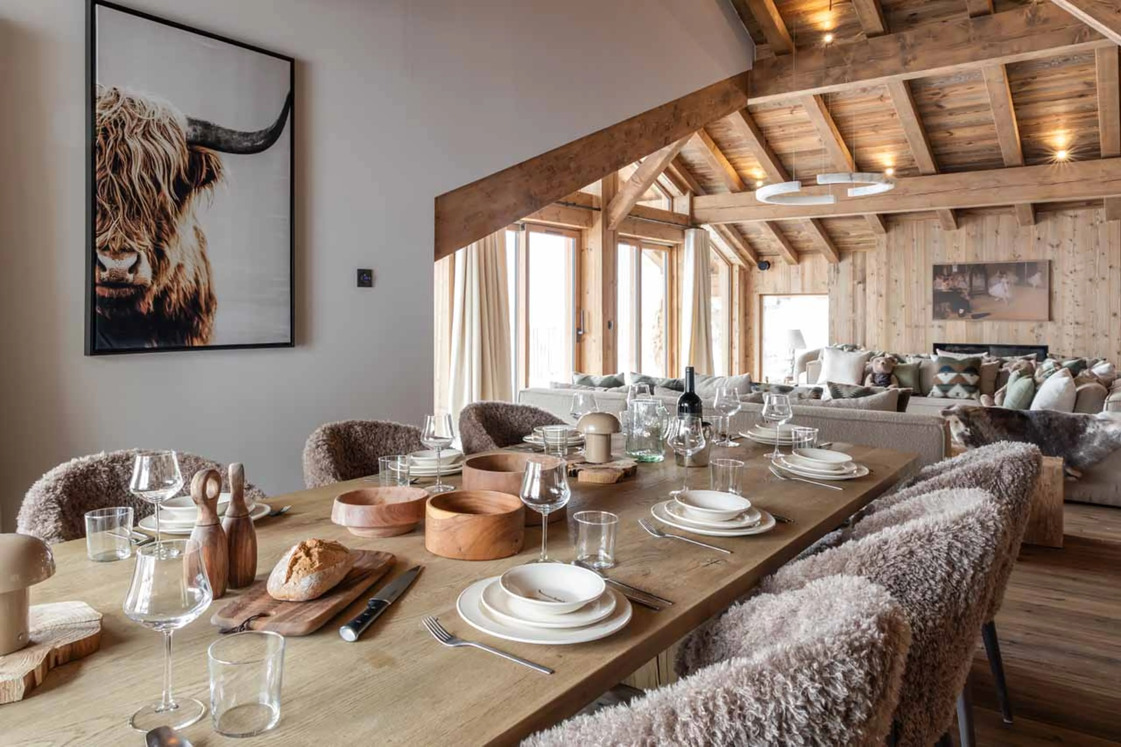 Dining area of Chalet Montana in St Martin de Belleville