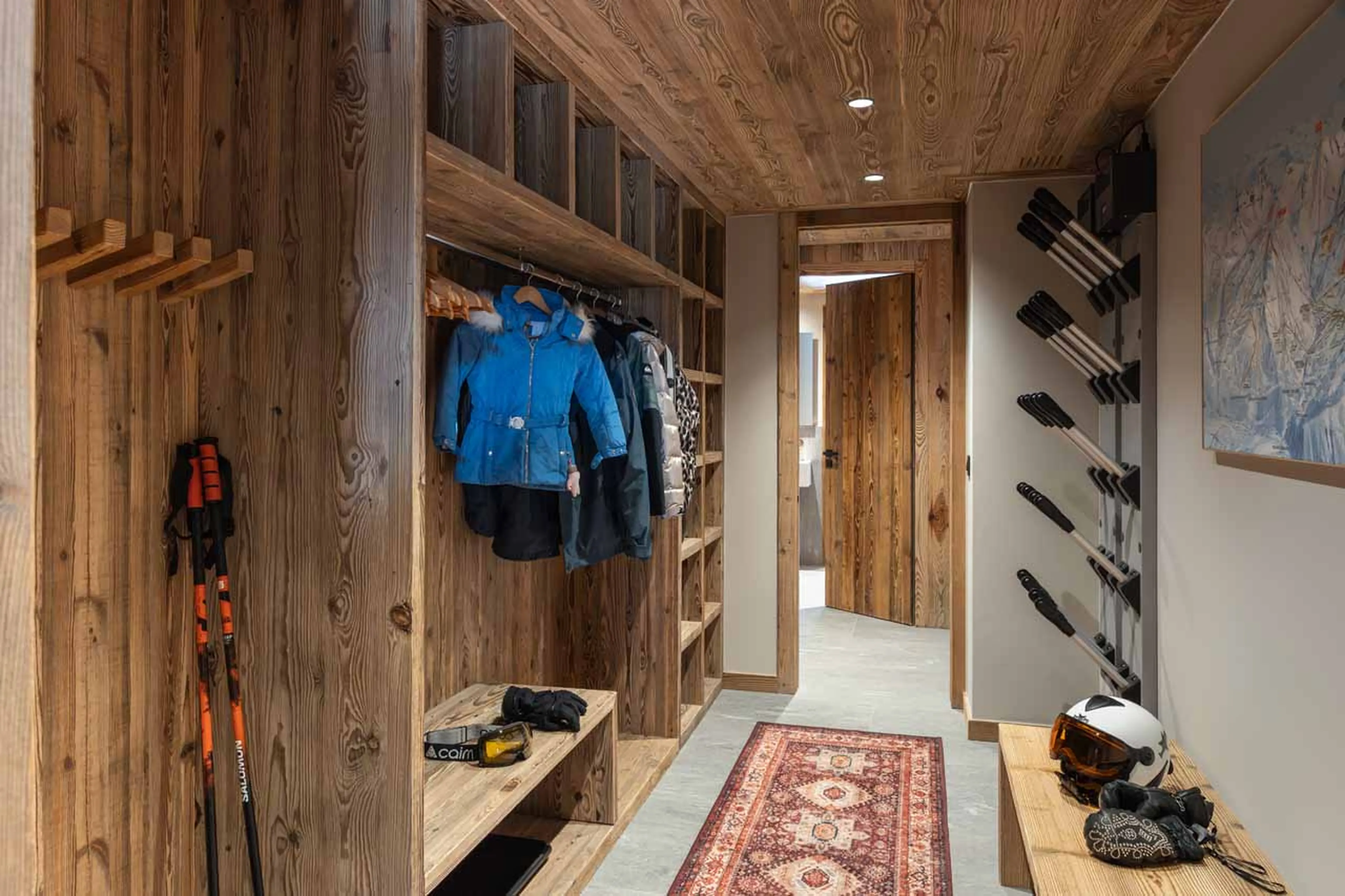 Ski room of Chalet Montana in St Martin de Belleville