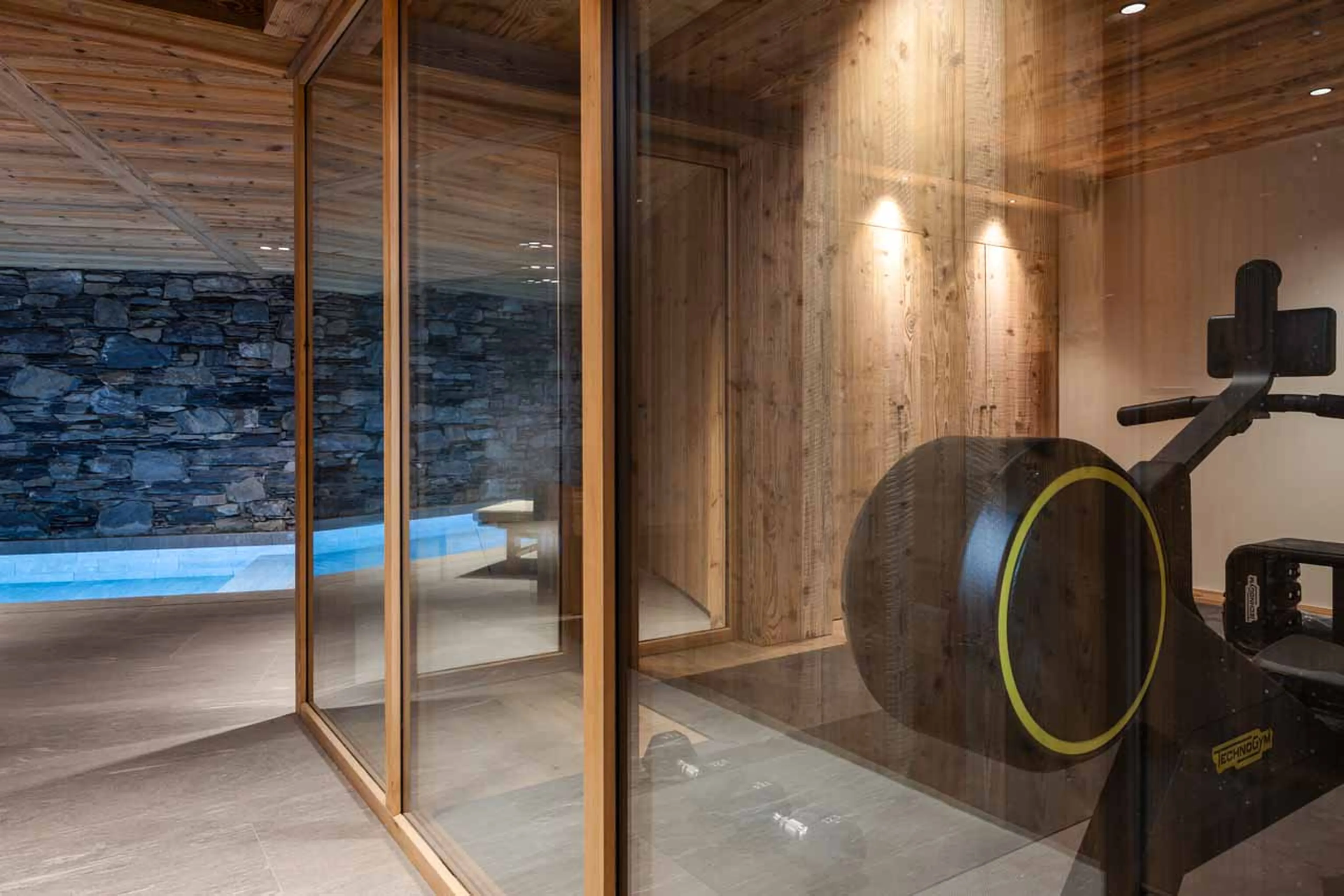 Gym of Chalet Montana in St Martin de Belleville