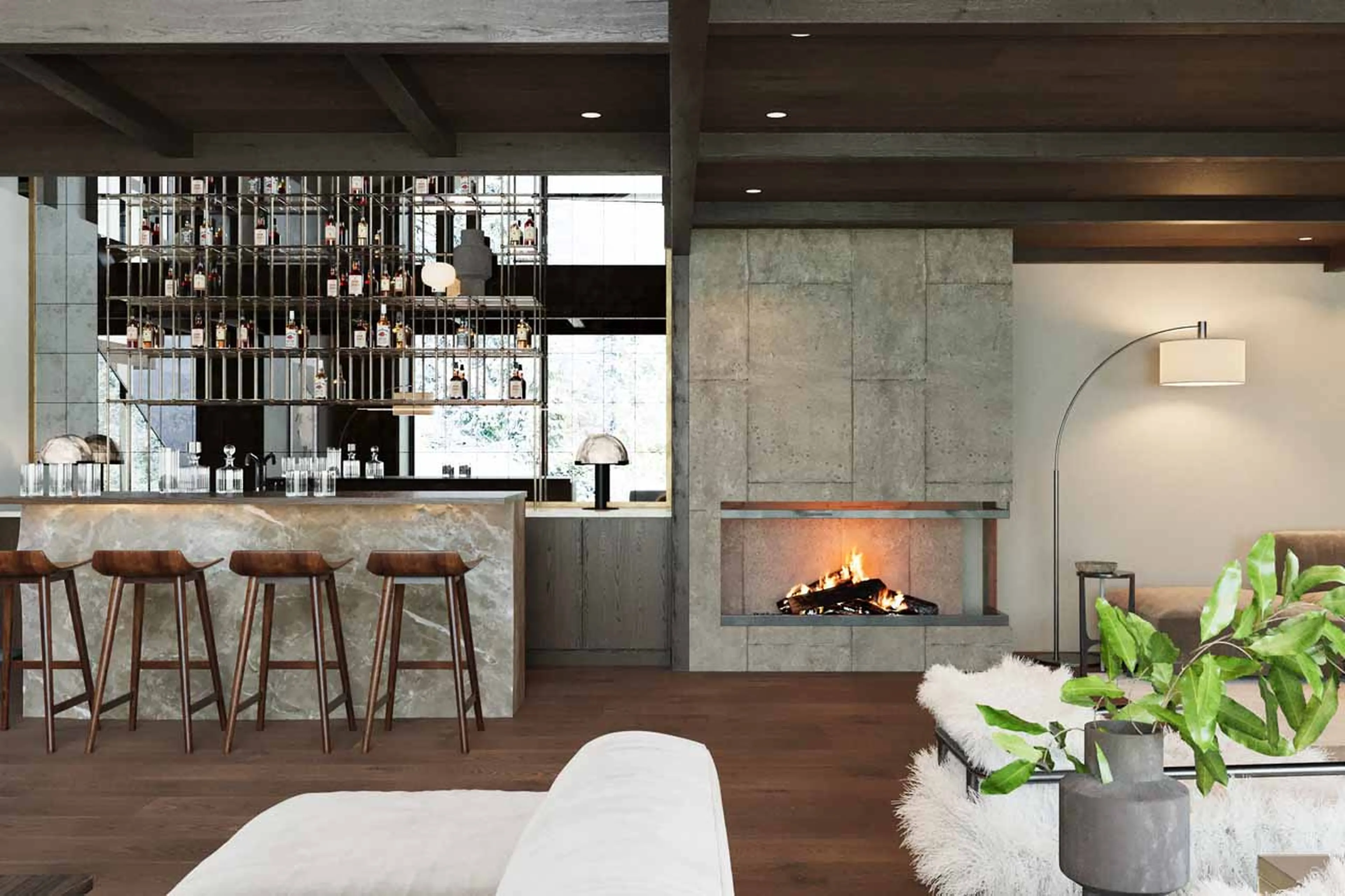 Bar at Chalet Montclair in Val d'Isere