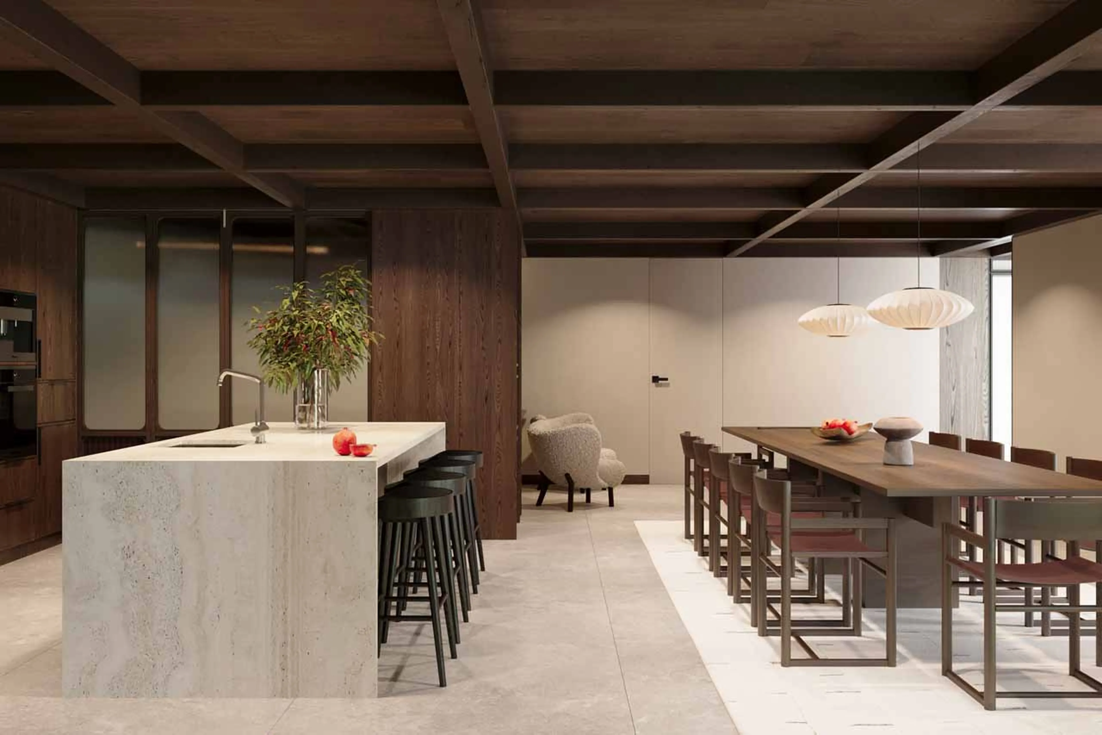 Kitchen at Chalet Montclair in Val d'Isere