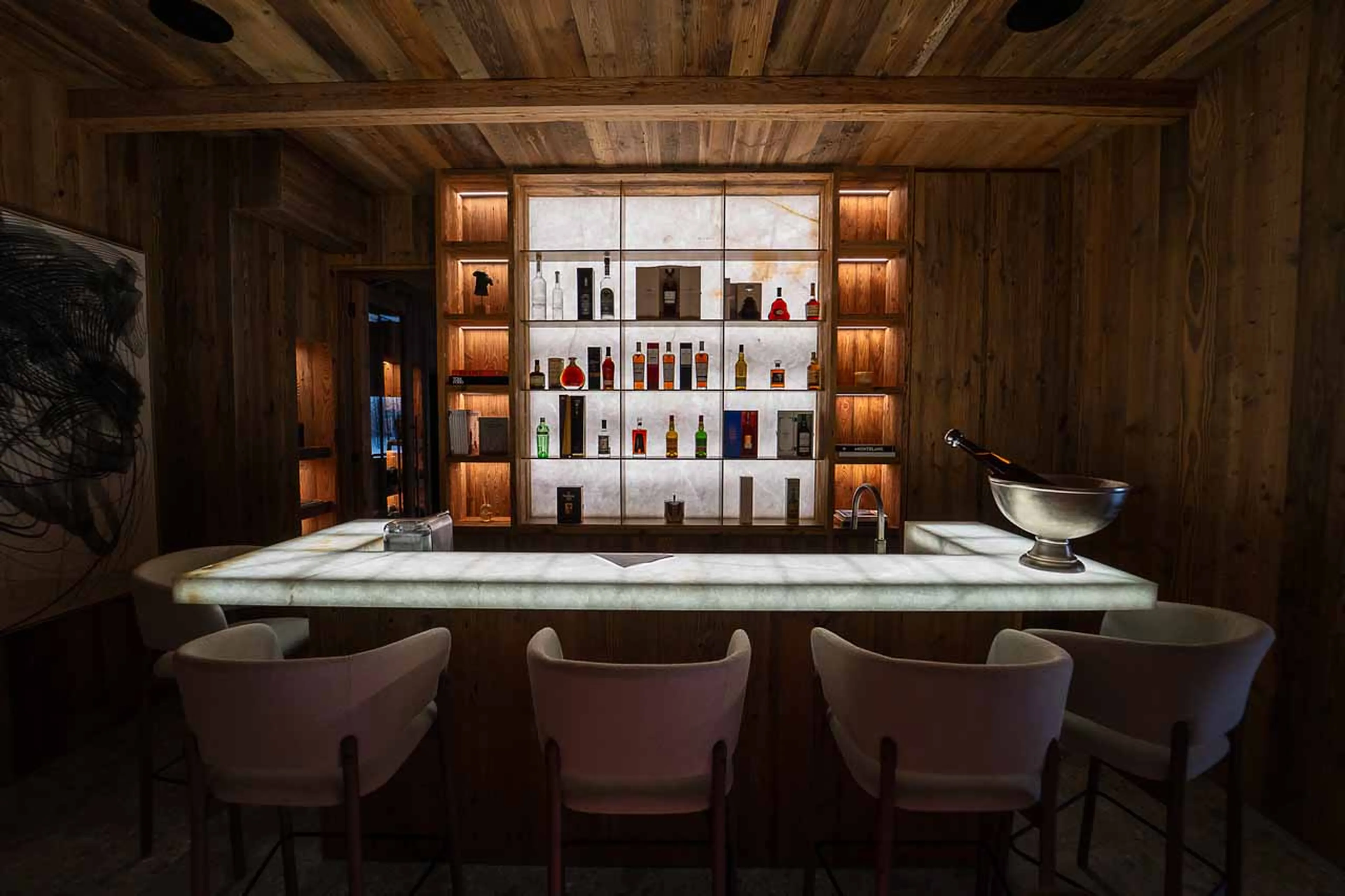 Bar at Chalet Moon 1850 in Courchevel 1850