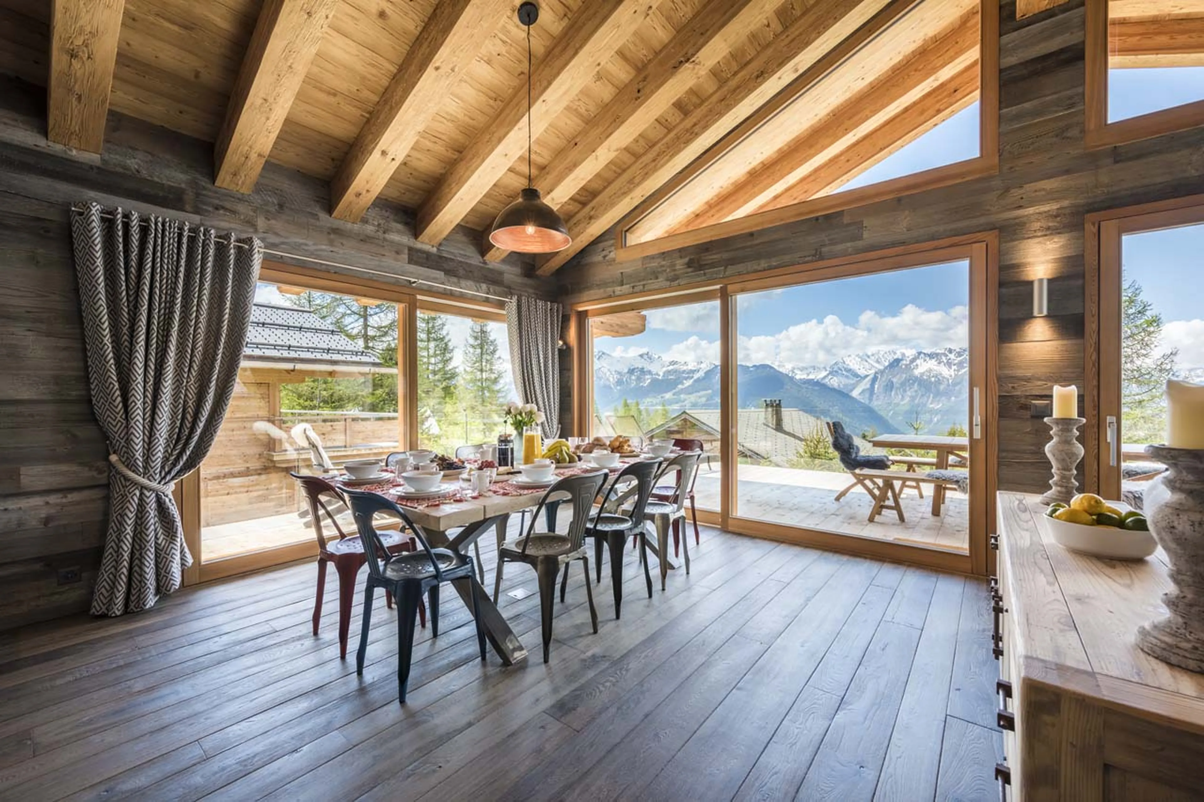 Dining area at Chalet Mowgli in Verbier