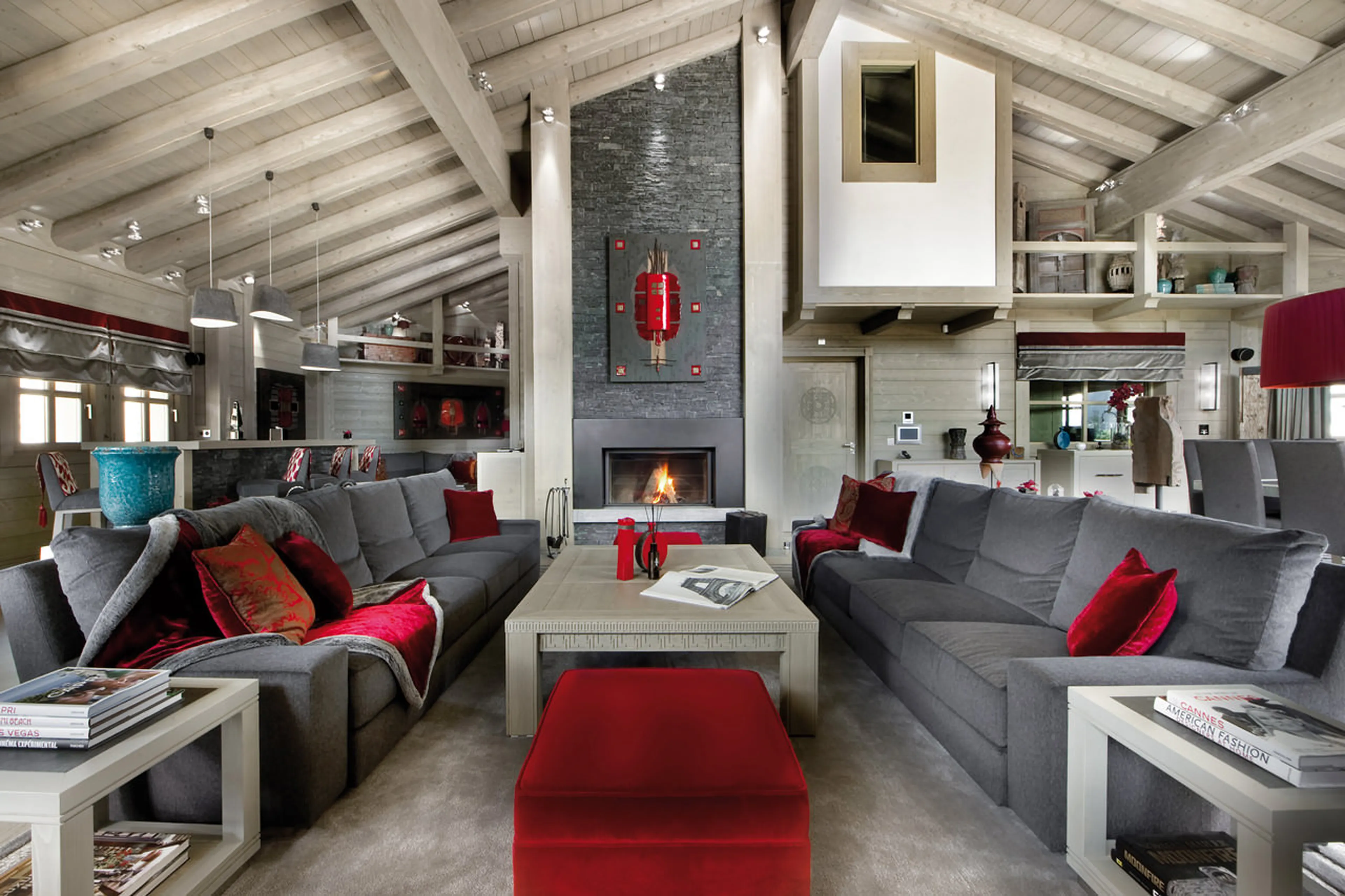 Living room at Chalet Muztagh in Courchevel 1850
