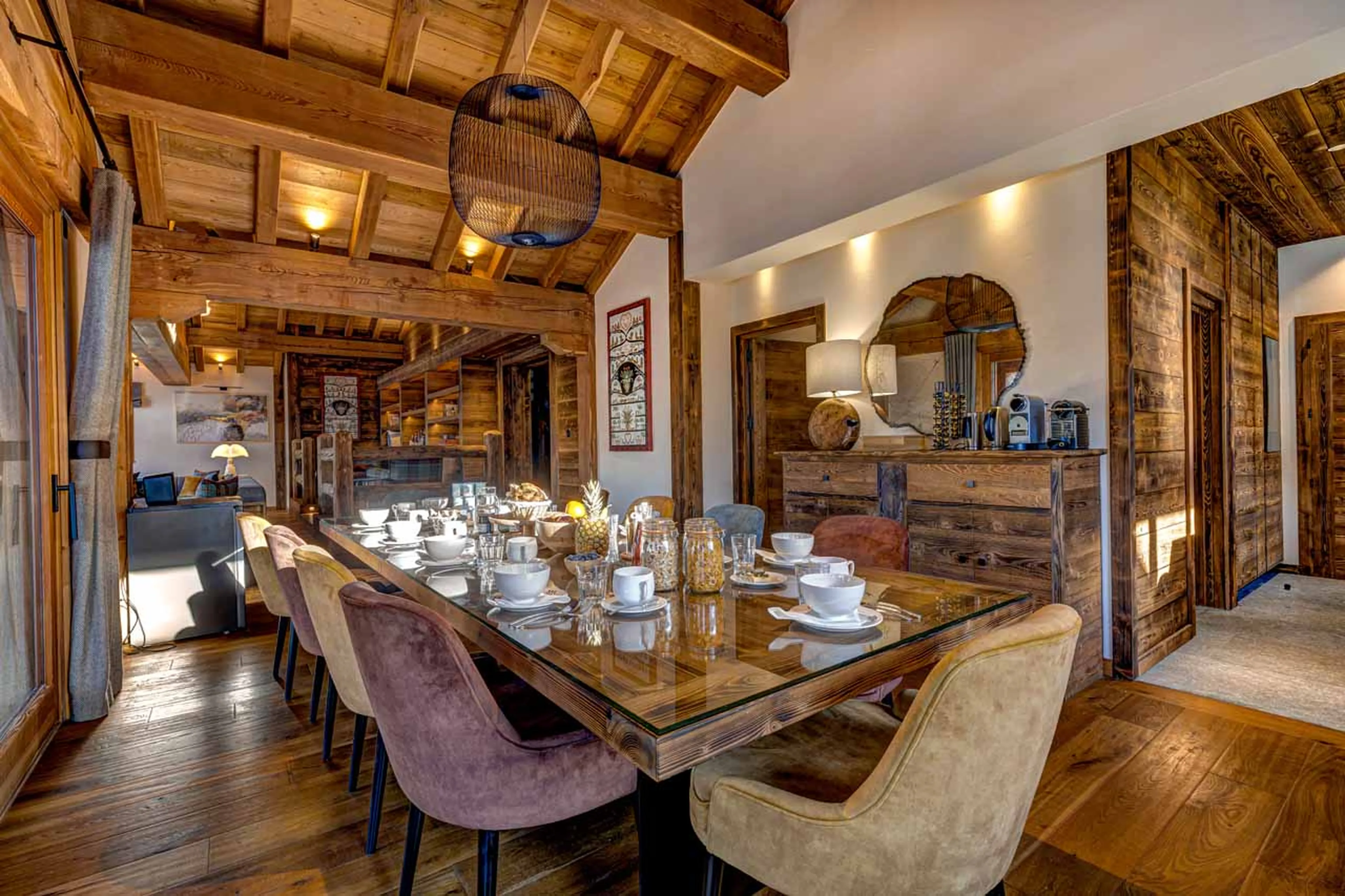 Dining area at Chalet Myriam in Meribel