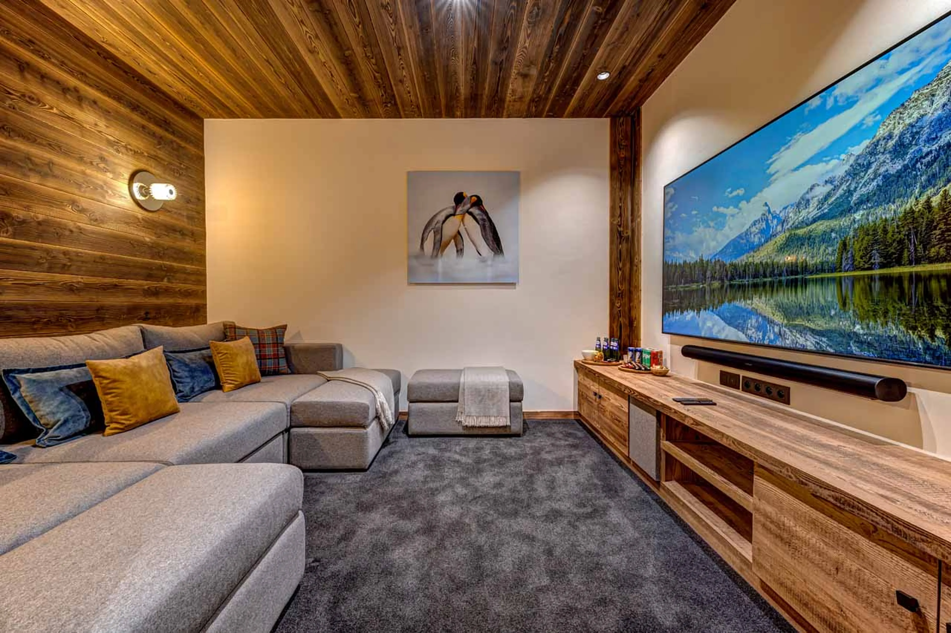 Cinema room at Chalet Myriam in Meribel