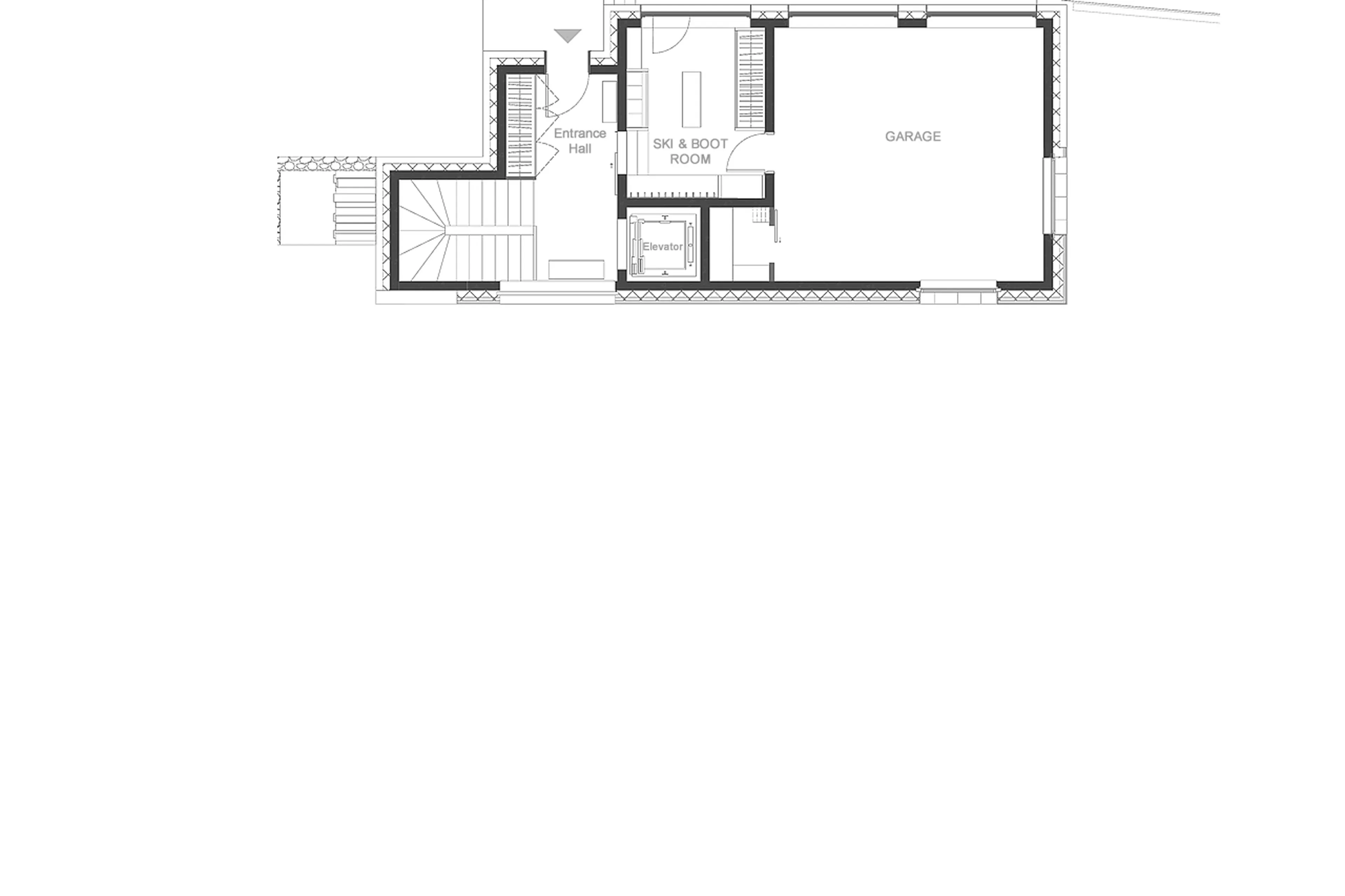 Level 0 floor plan of Chalet Myriam in Meribel