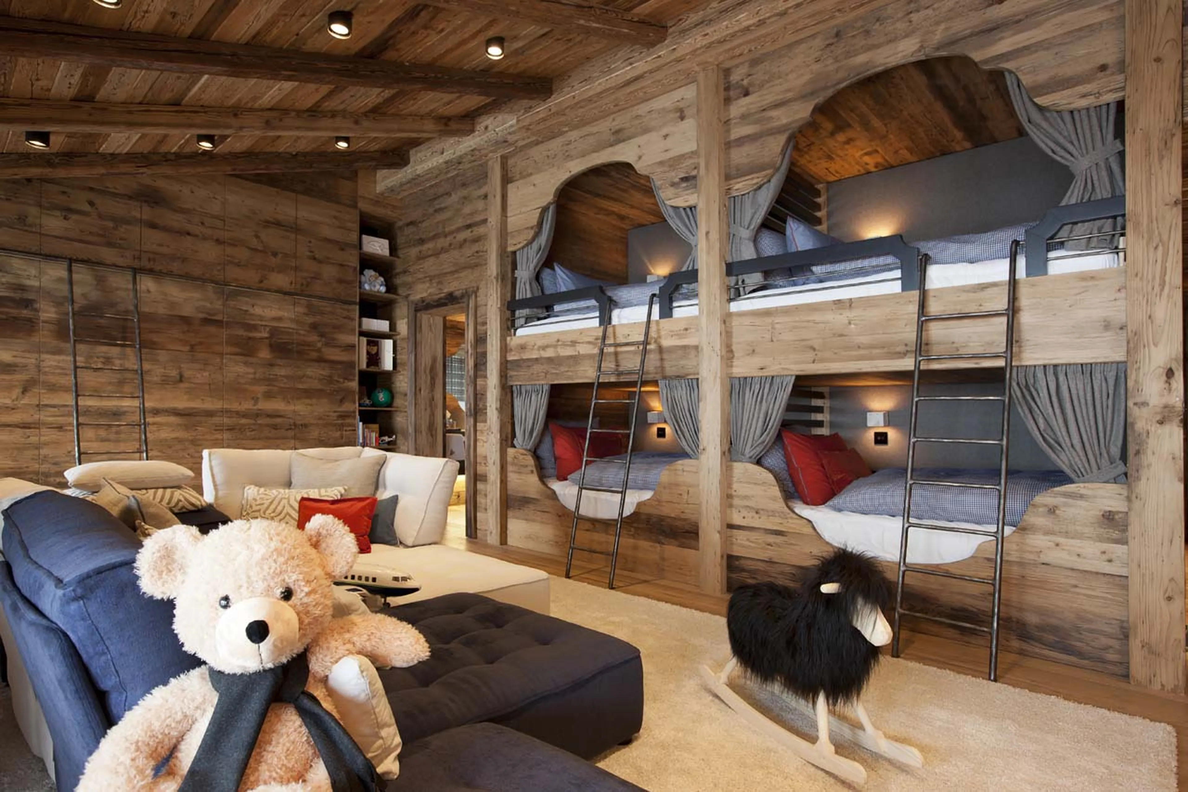 Bunk bedroom at Exterior of Chalet N in Lech