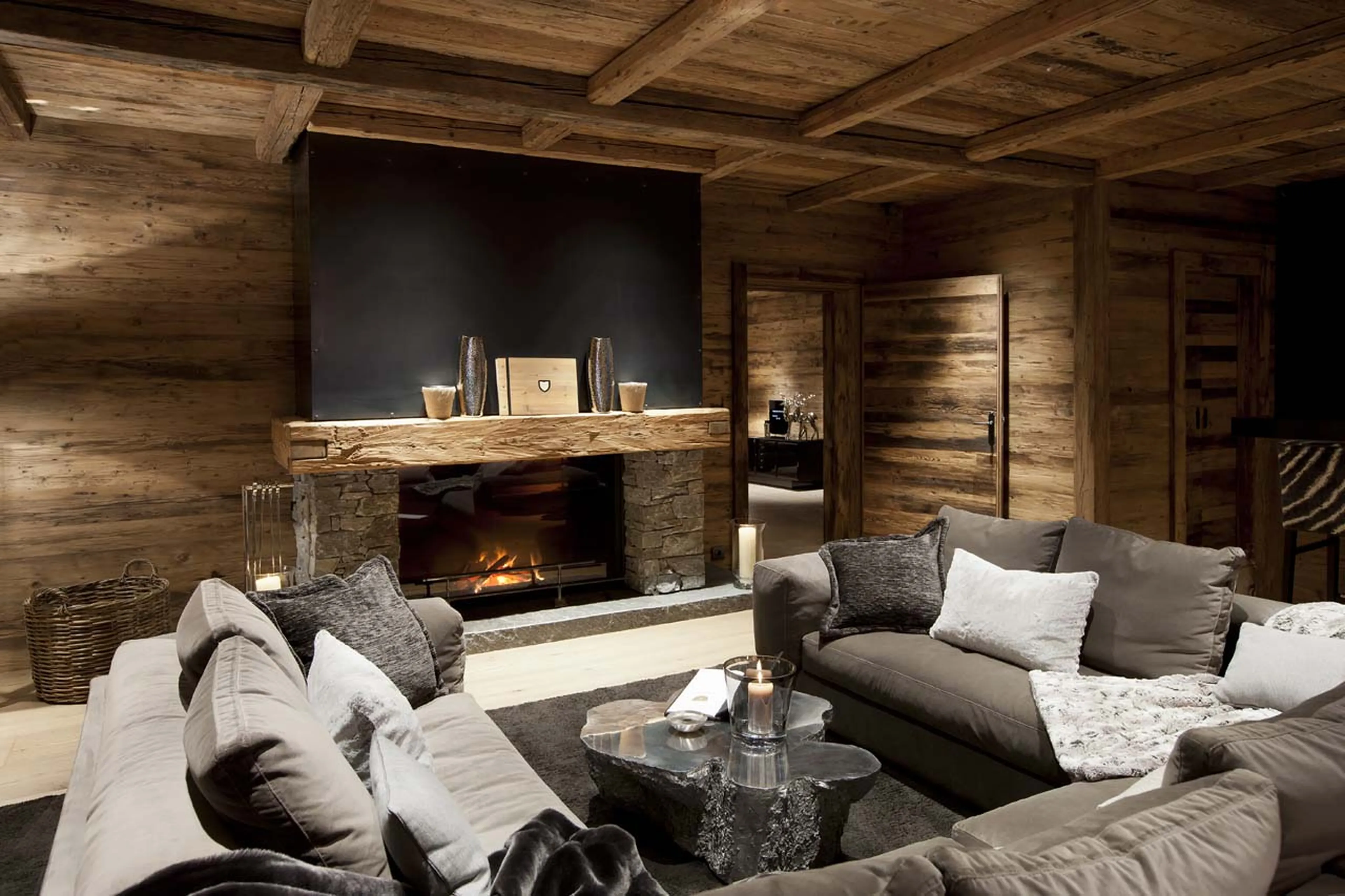 Fireside lounge at Exterior of Chalet N in Lech