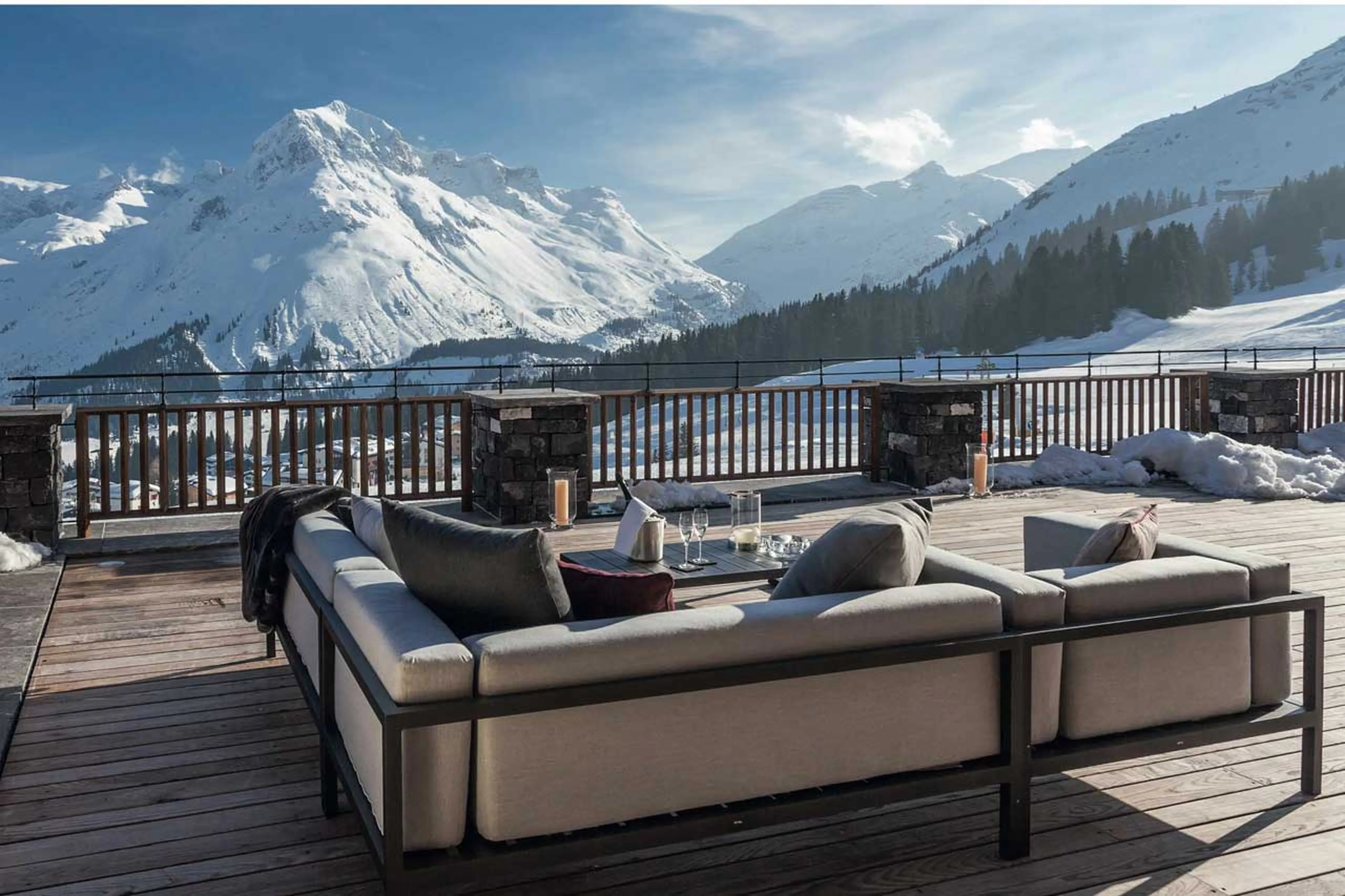 Terrace at Chalet N in Lech