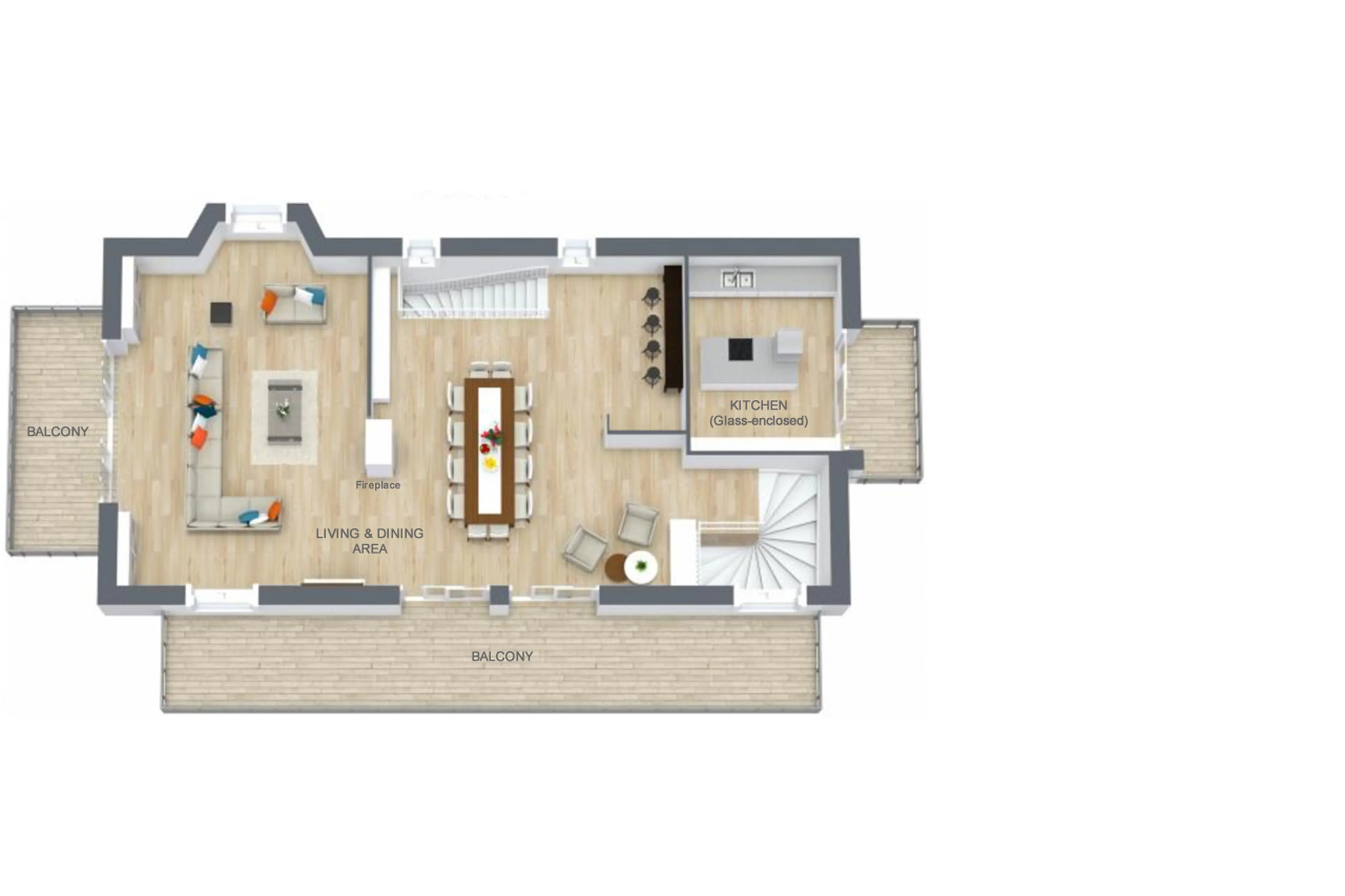 Level 3 floor plan of Chalet Le Namaste in Courchevel 1850