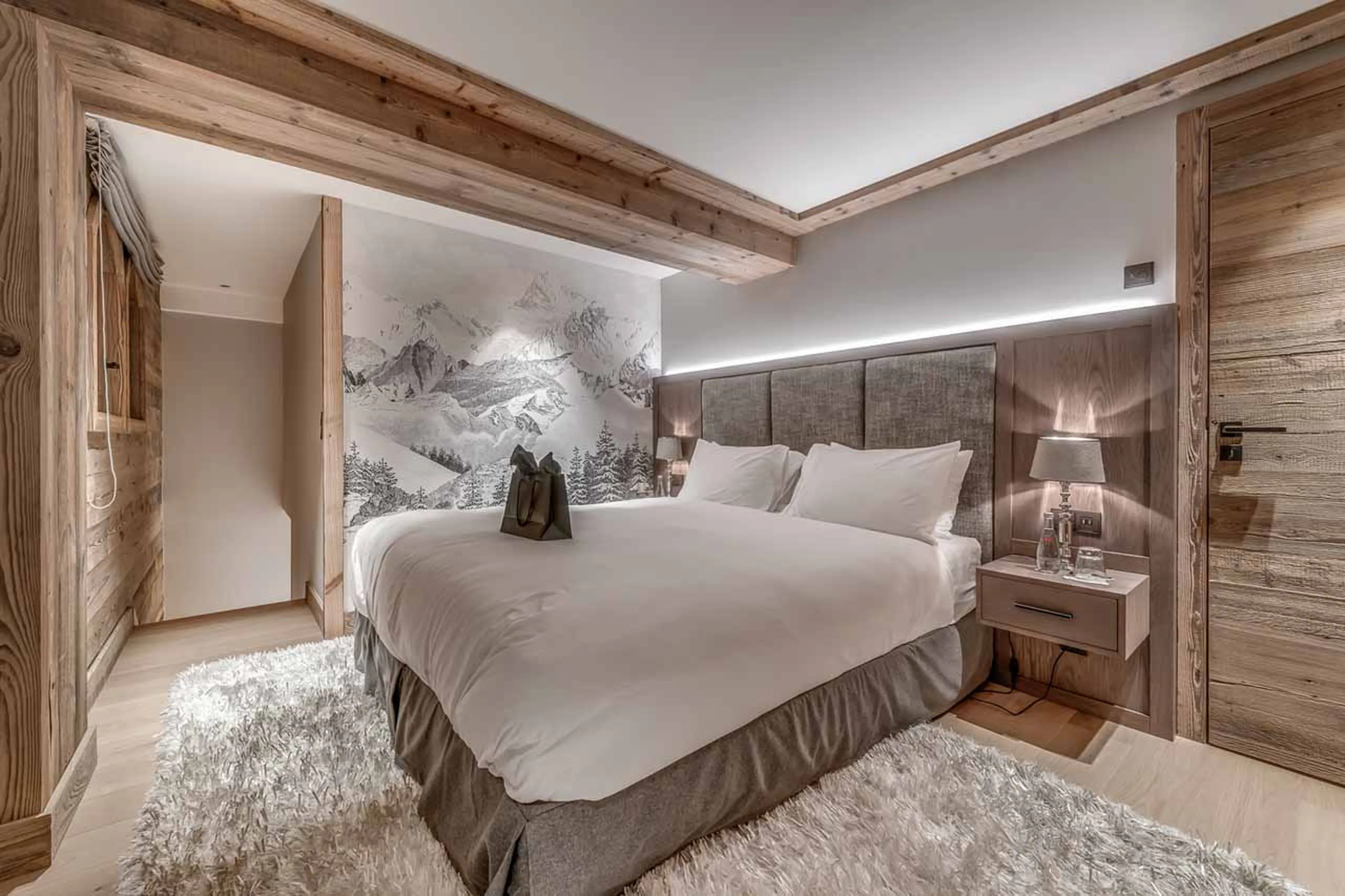 Bedroom two at  Chalet Le Namaste in Courchevel 1850