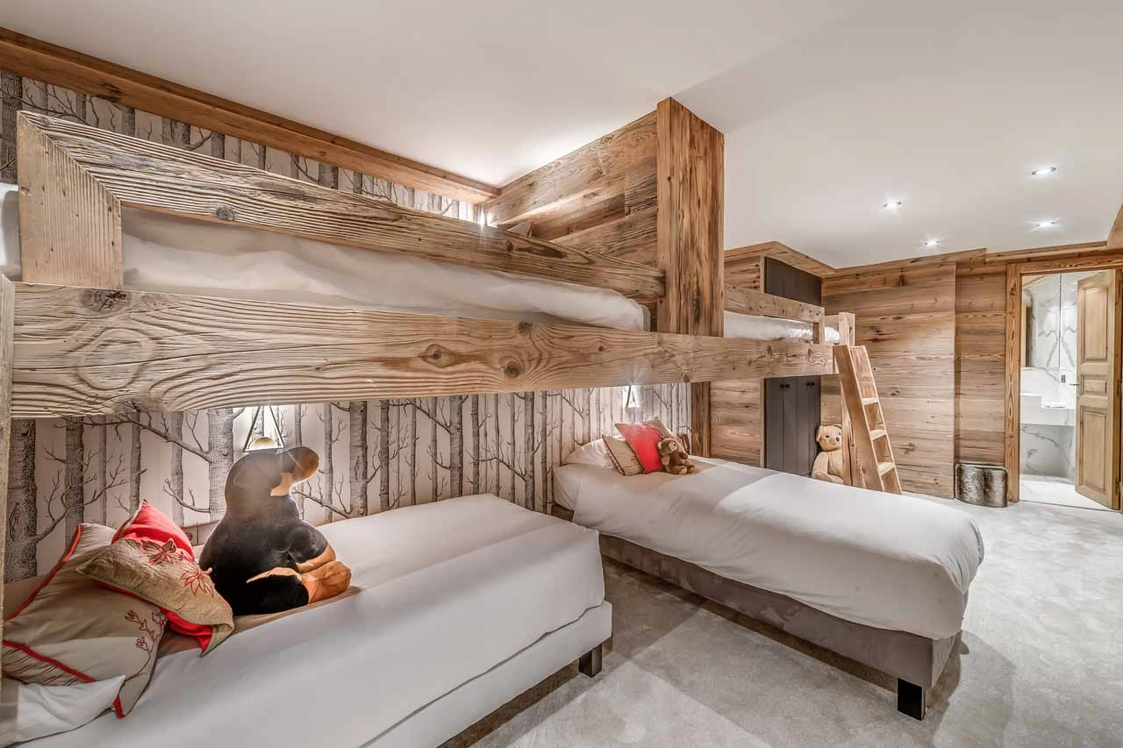Bedroom six at  Chalet Le Namaste in Courchevel 1850