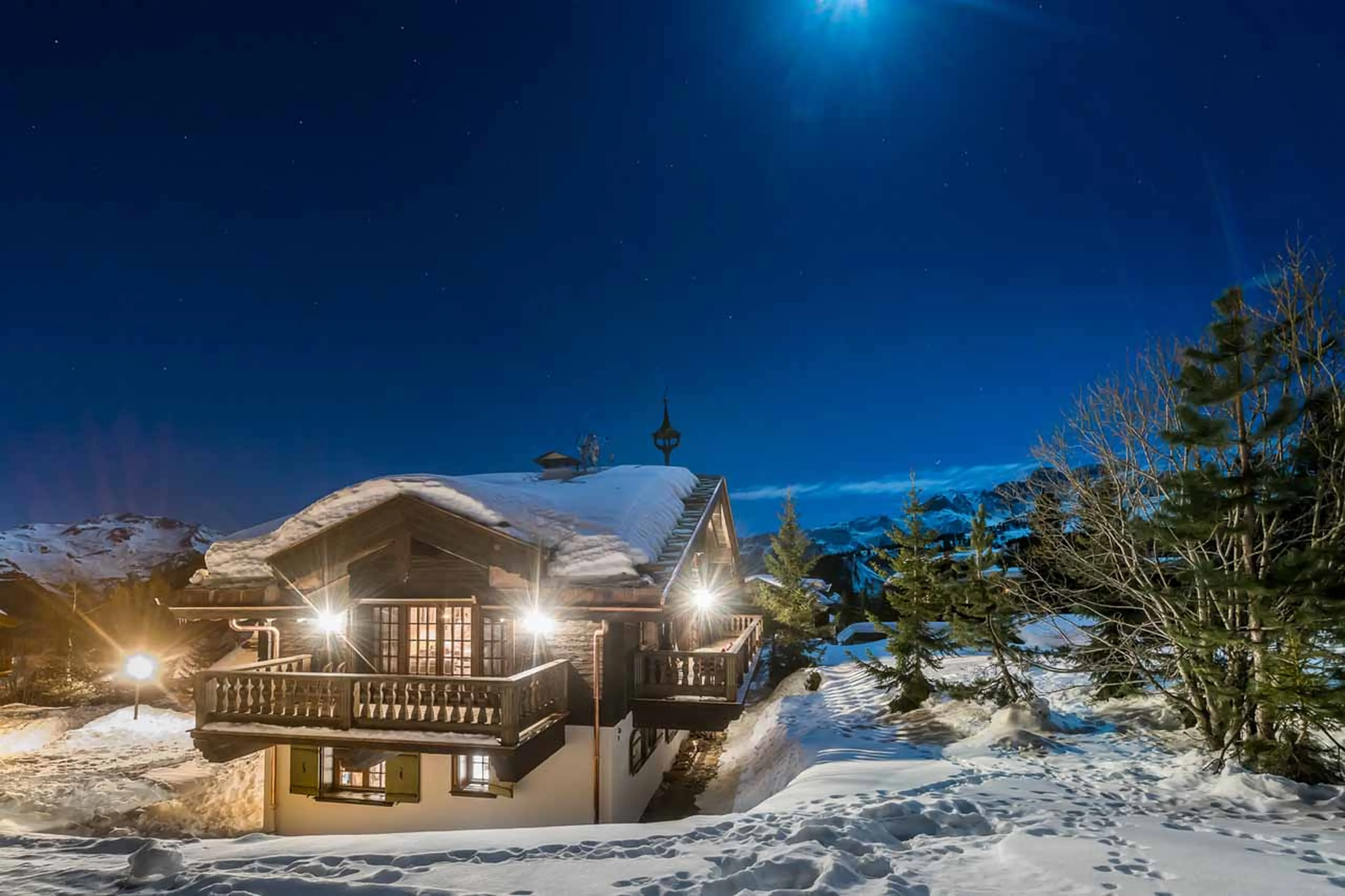 Exterior view of the chalet at  Chalet Le Namaste in Courchevel 1850