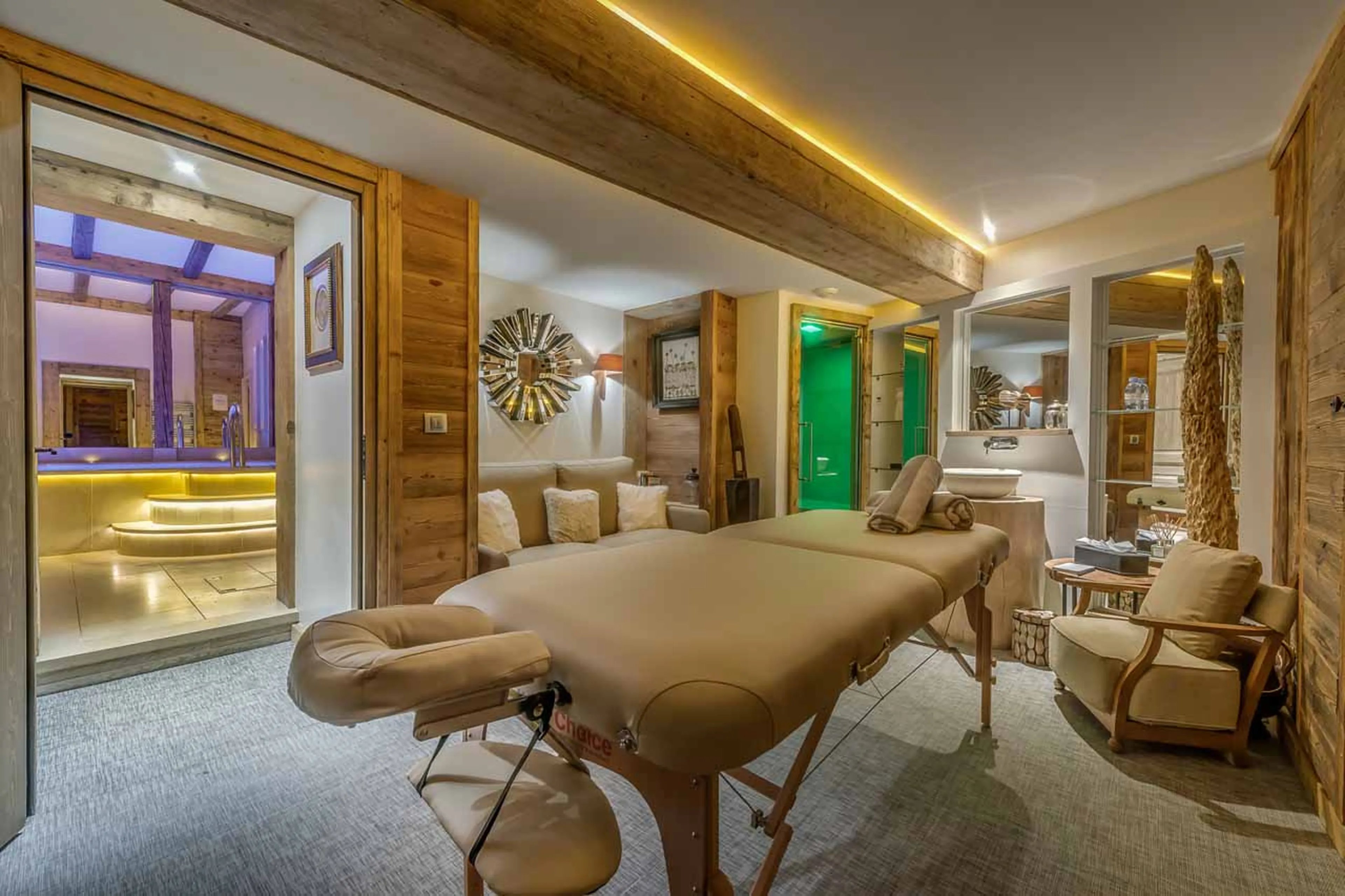 Massage room at  Chalet Le Namaste in Courchevel 1850