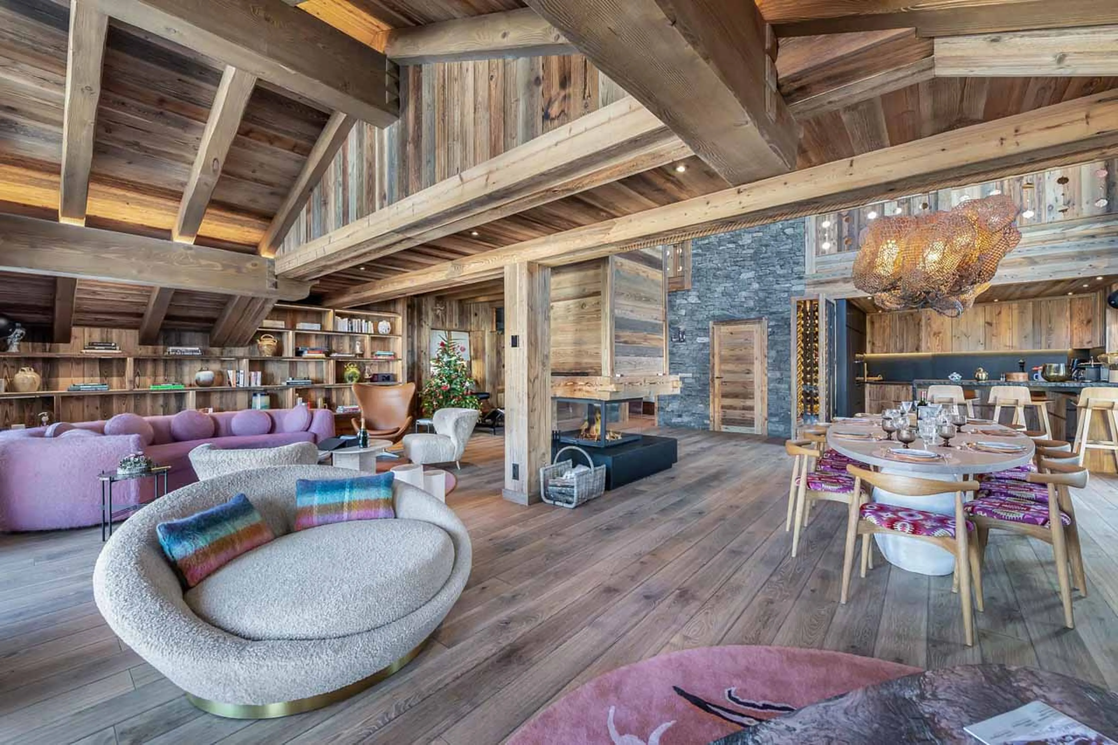 Living area at Chalet Nanook in St Martin de Belleville