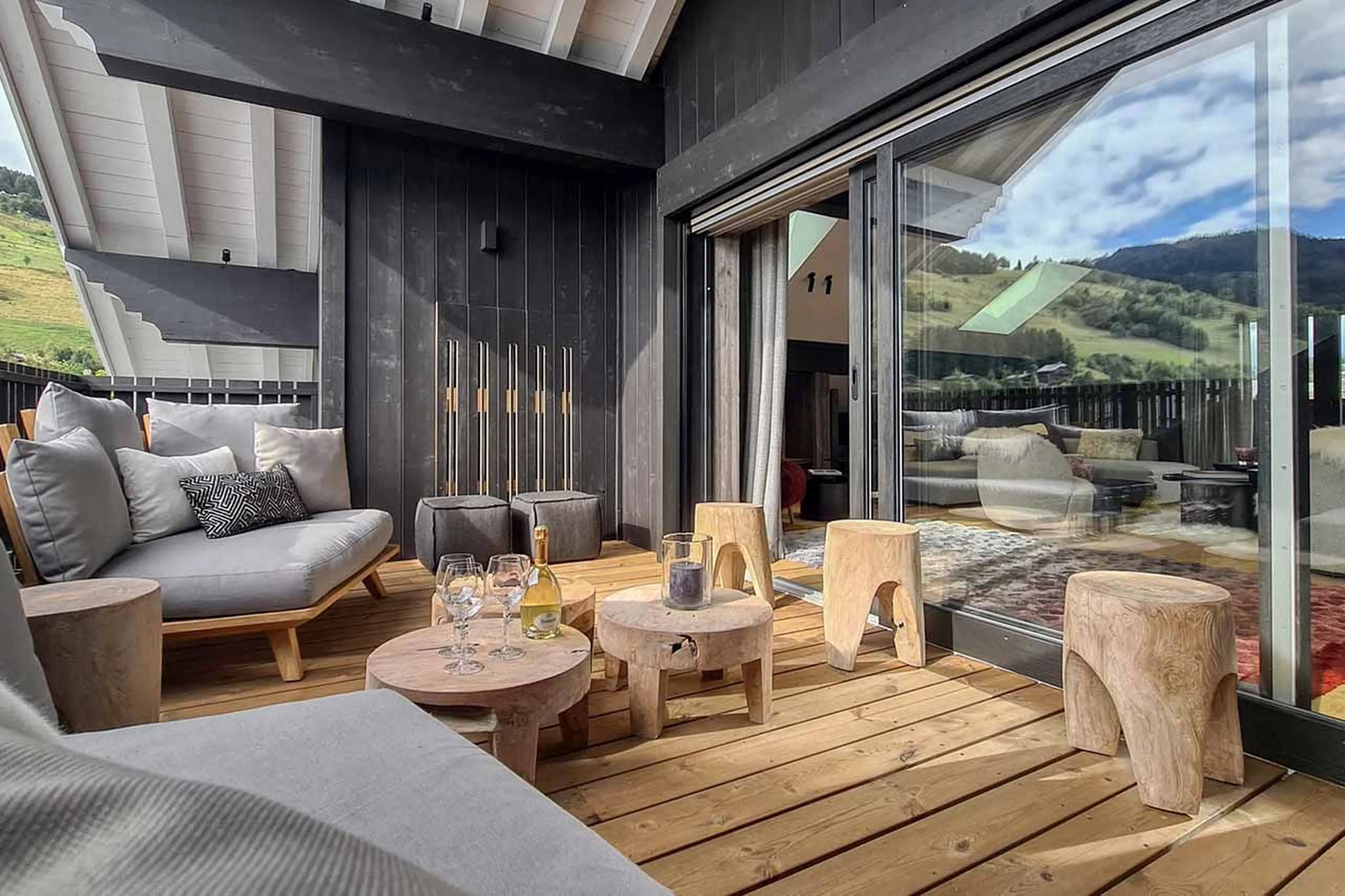 Balcony at Chalet Nebraska in Megeve