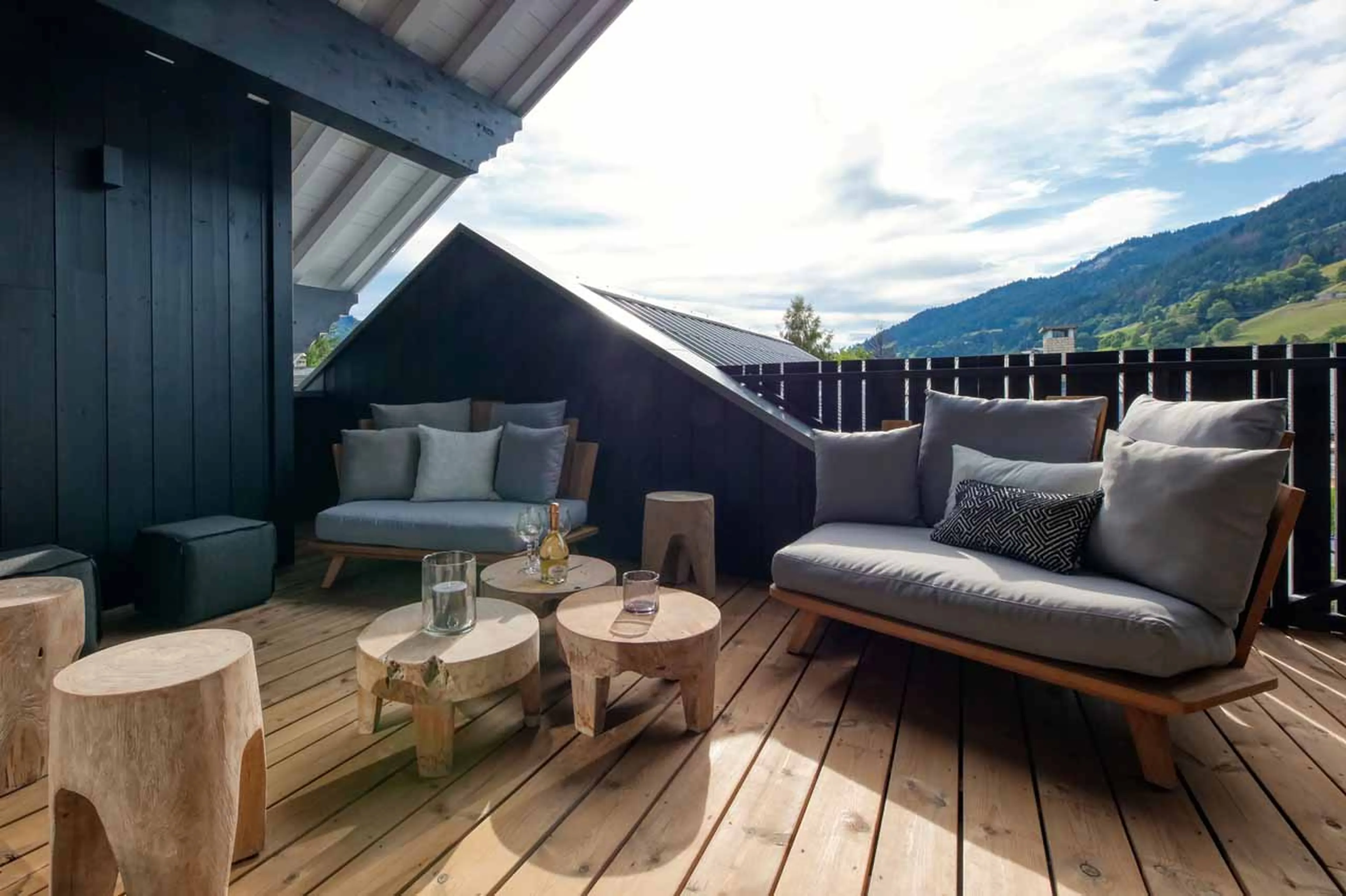 Balcony view at Chalet Nebraska in Megeve