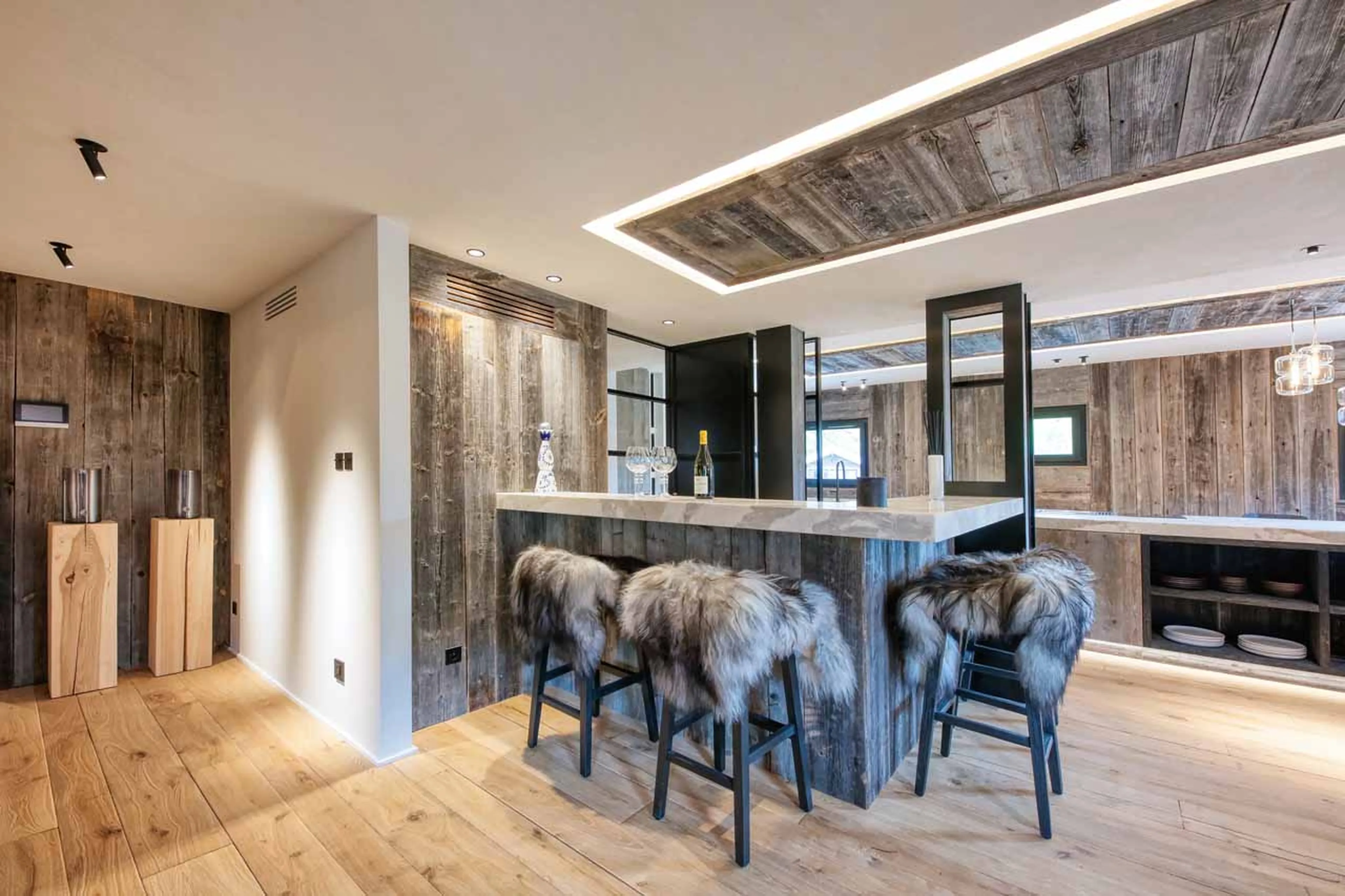 Bar at Chalet Nebraska in Megeve