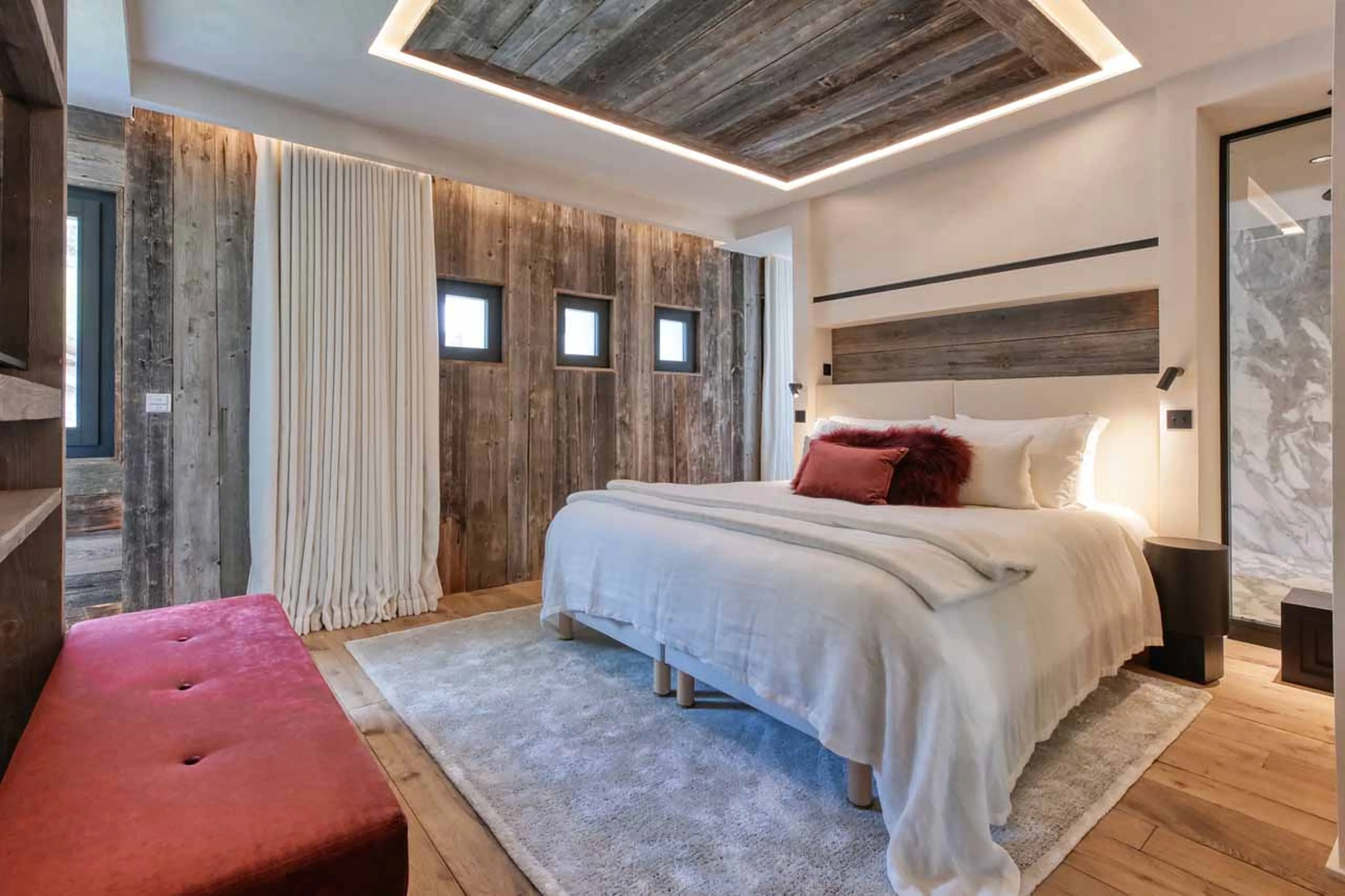 Bedroom 4 at Chalet Nebraska in Megeve