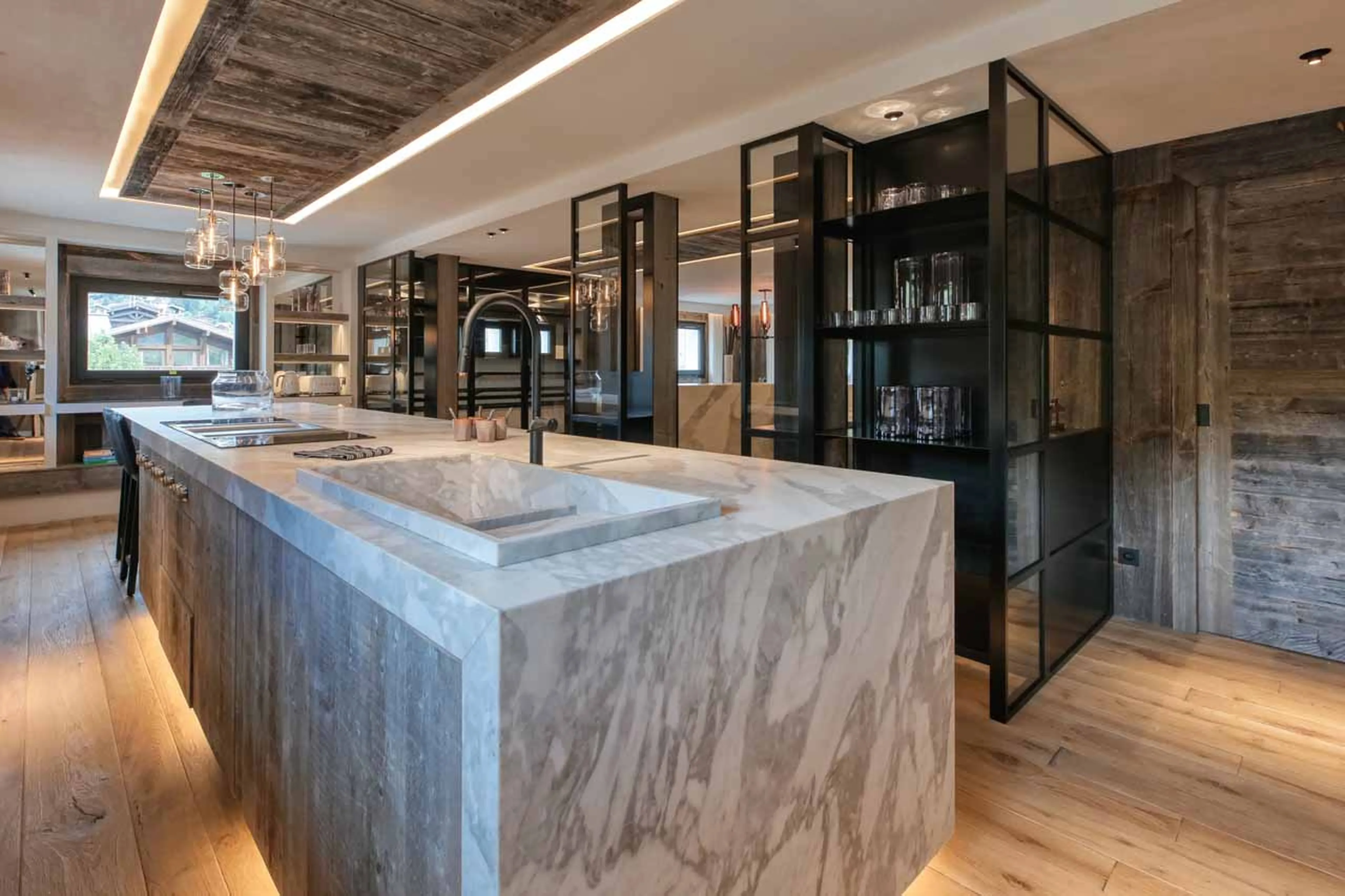 Kitchen at Chalet Nebraska in Megeve