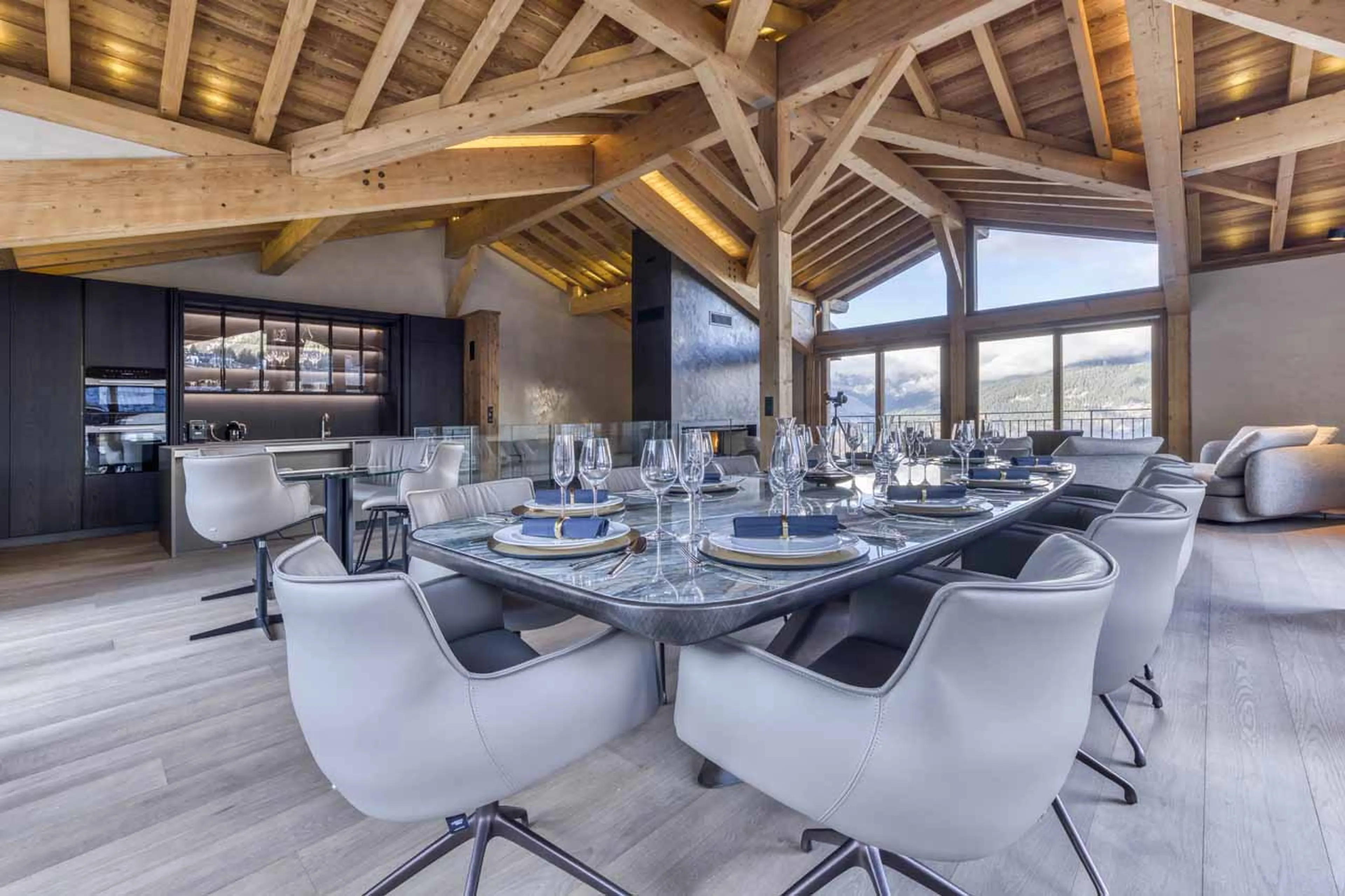 Dining table at Chalet Nid d'Hiver in Courchevel 1550