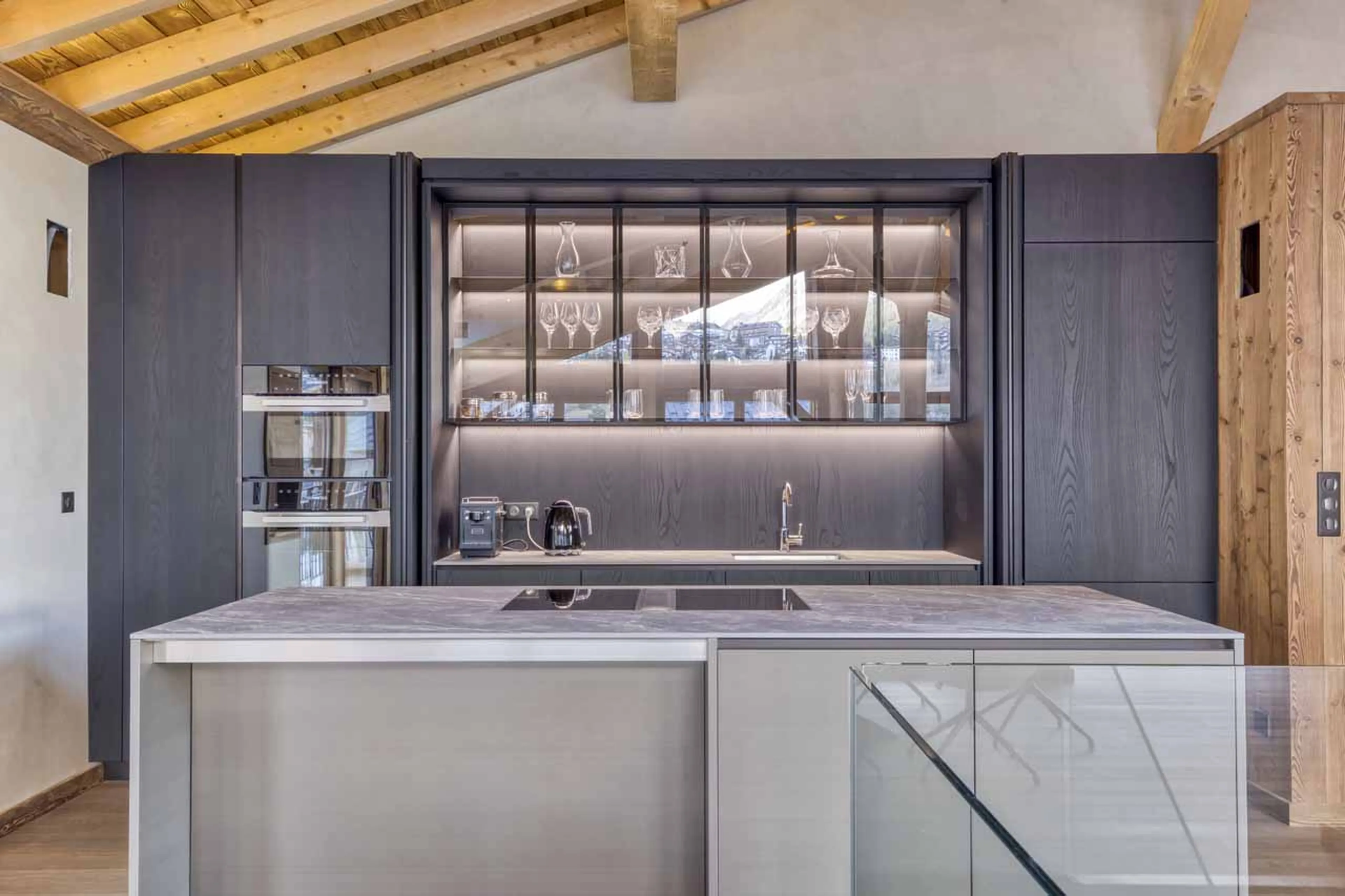 Kitchen at Chalet Nid d'Hiver in Courchevel 1550